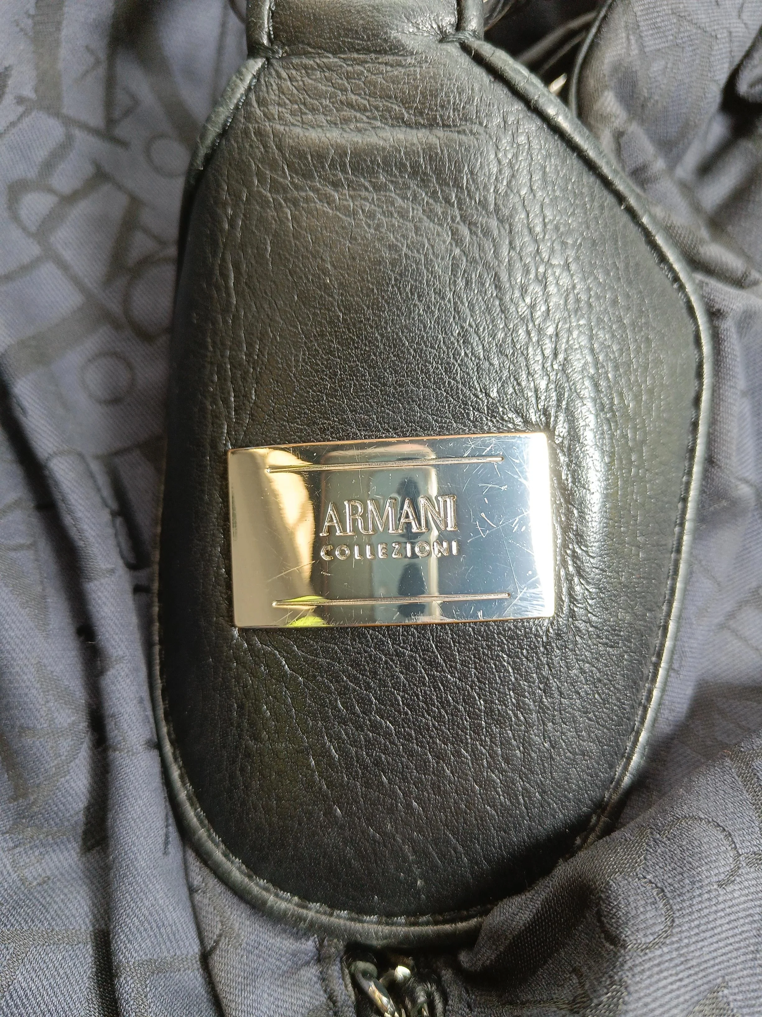 Armani Collezioni Women's Bag Blue Graphic 100% Nylon Shoulder Bag - Image 5