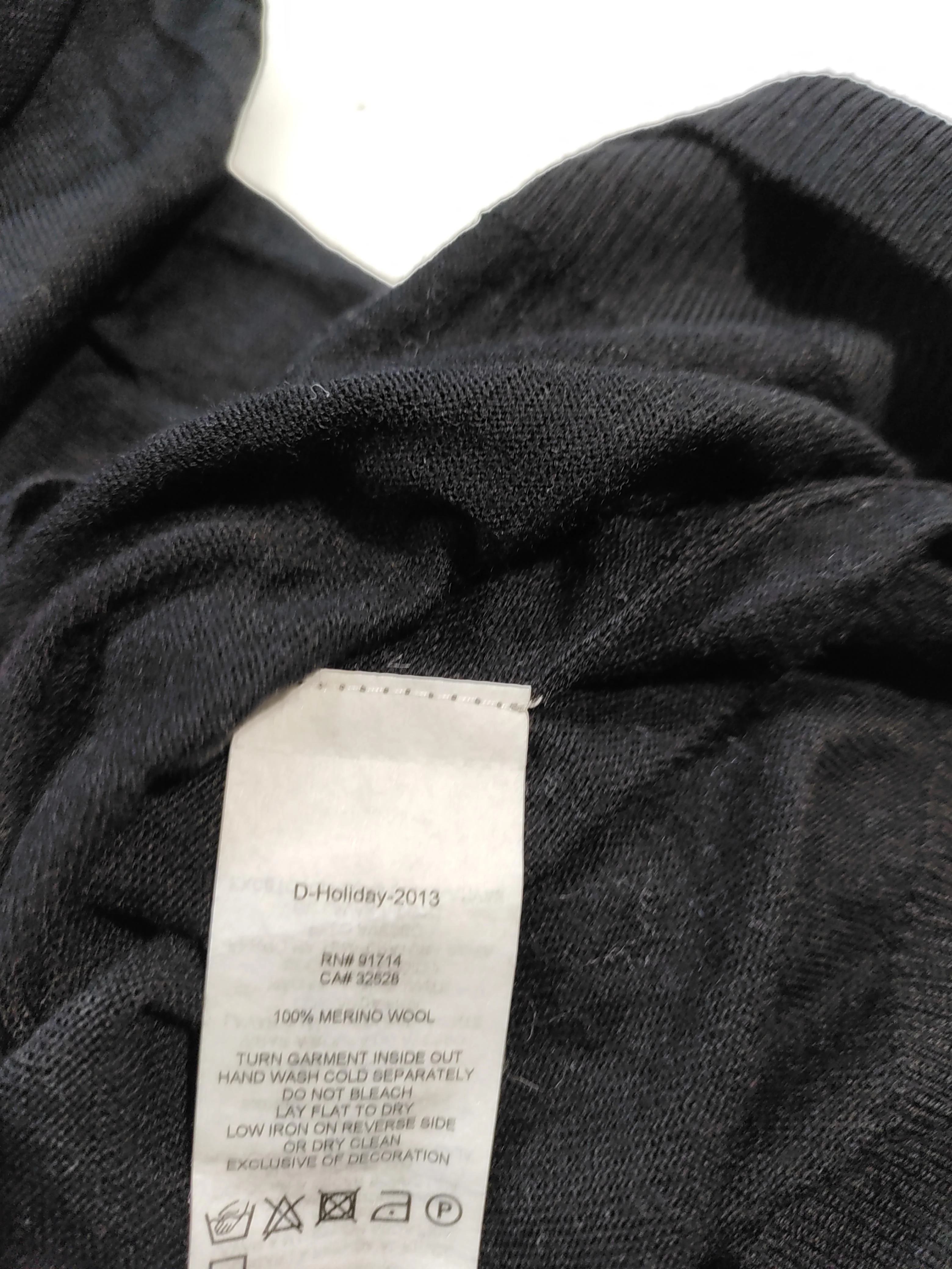 Armani Exchange Women's Jumper M Black 100% Wool V-Neck Pullover - Image 6