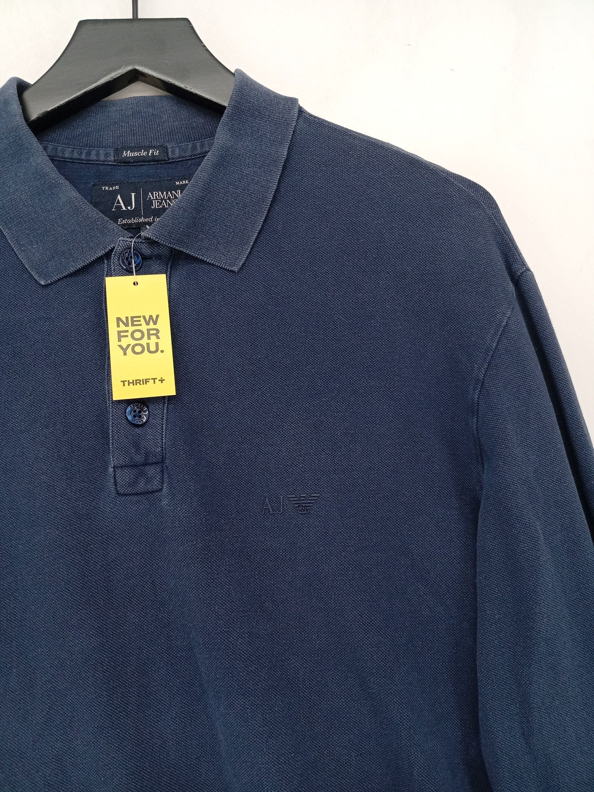 Armani Jeans Men's Polo XL Blue 100% Cotton Basic - Image 5