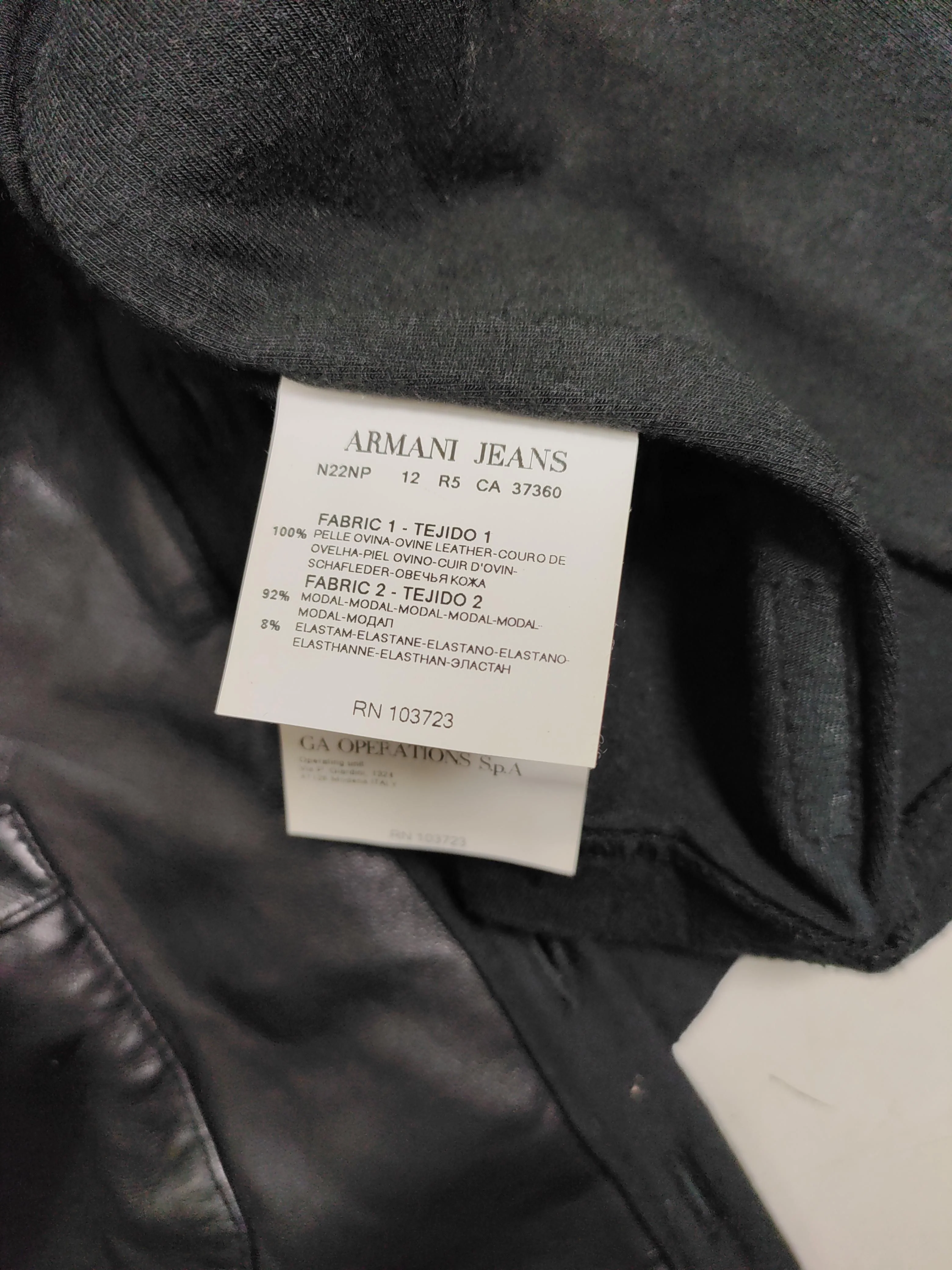 Armani Jeans Motorcycle Jacket jacket black - Image 6