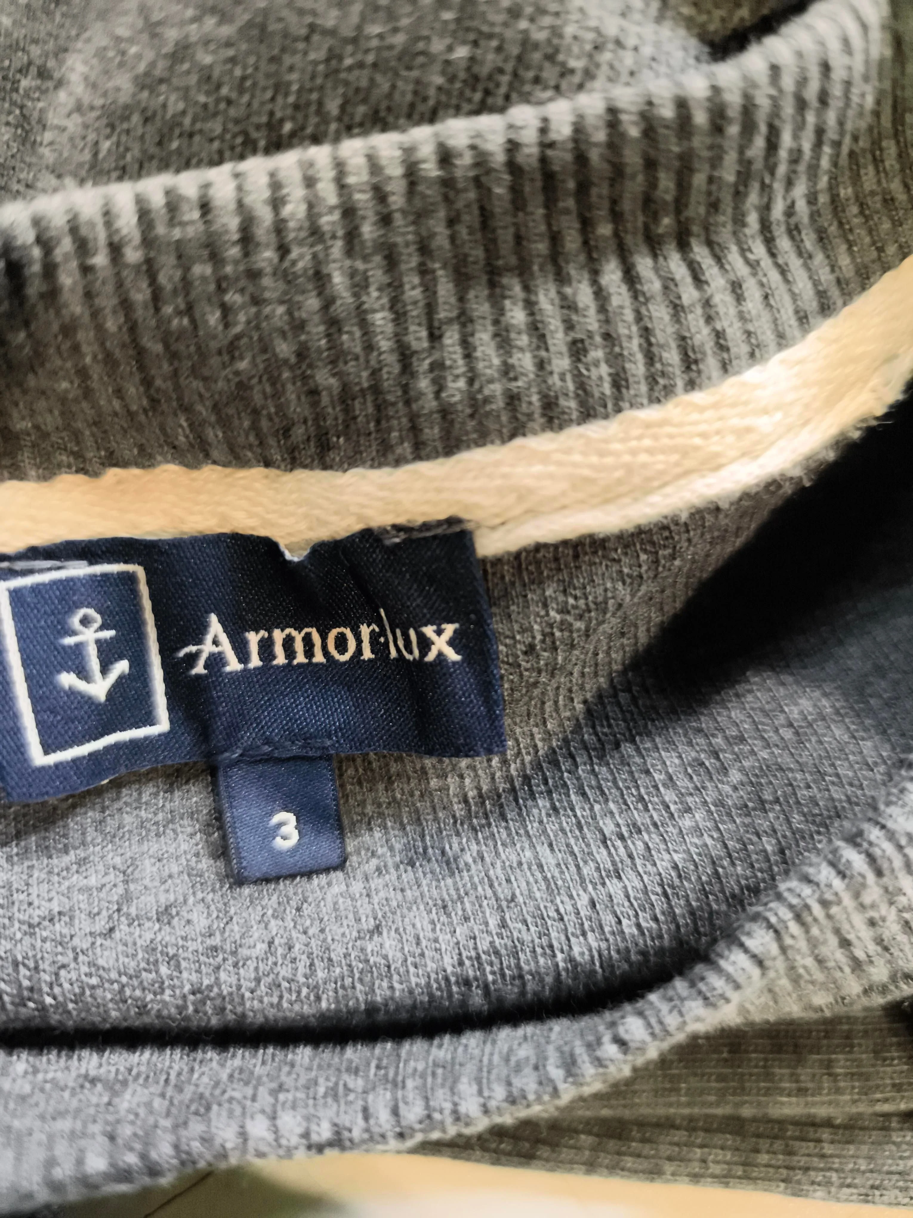 Armor Lux Men's Hoodie M Grey Graphic 100% Cotton Pullover - Image 6