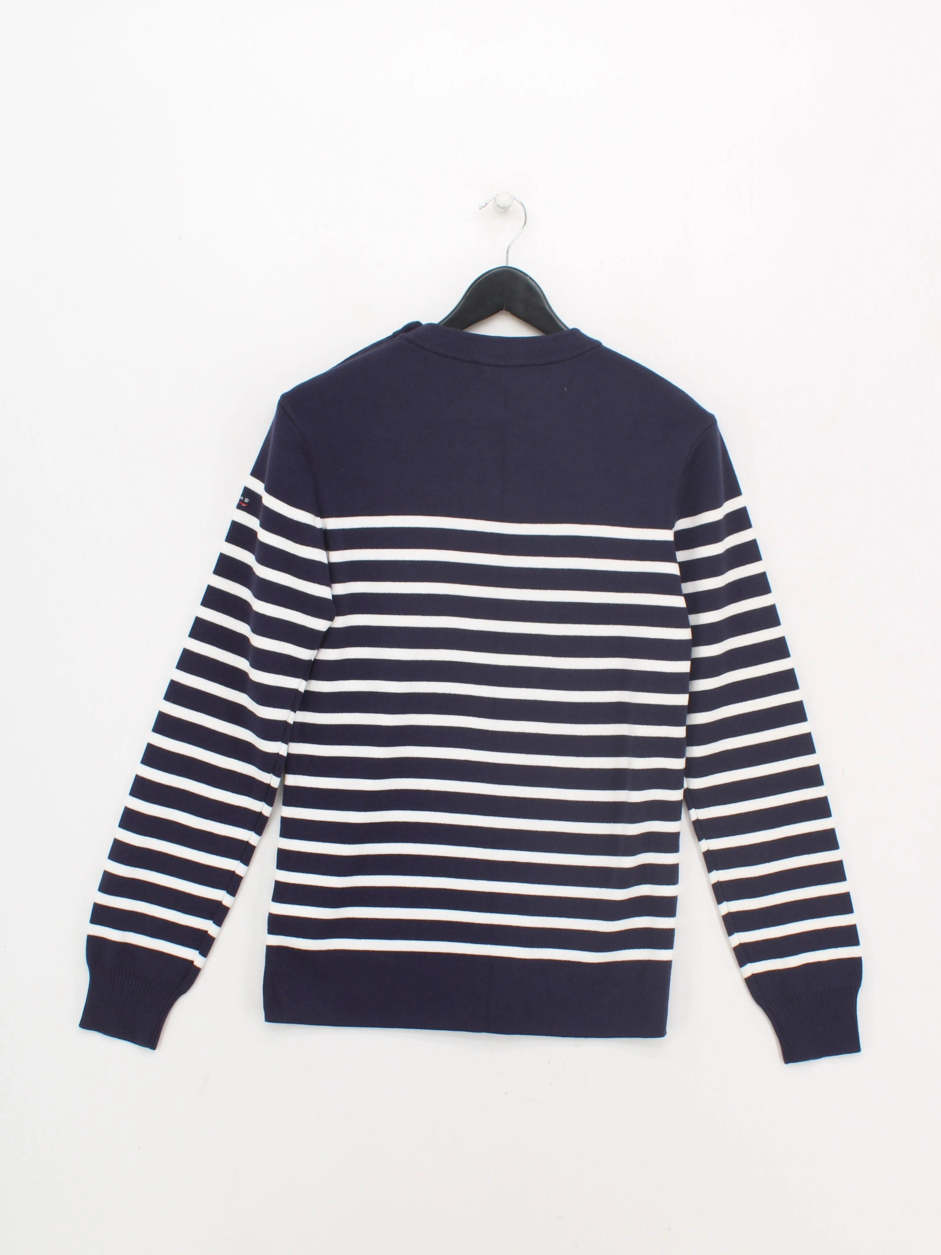 Armor Lux Men's Jumper S Blue Striped 100% Cotton Crew Neck Pullover - Image 2