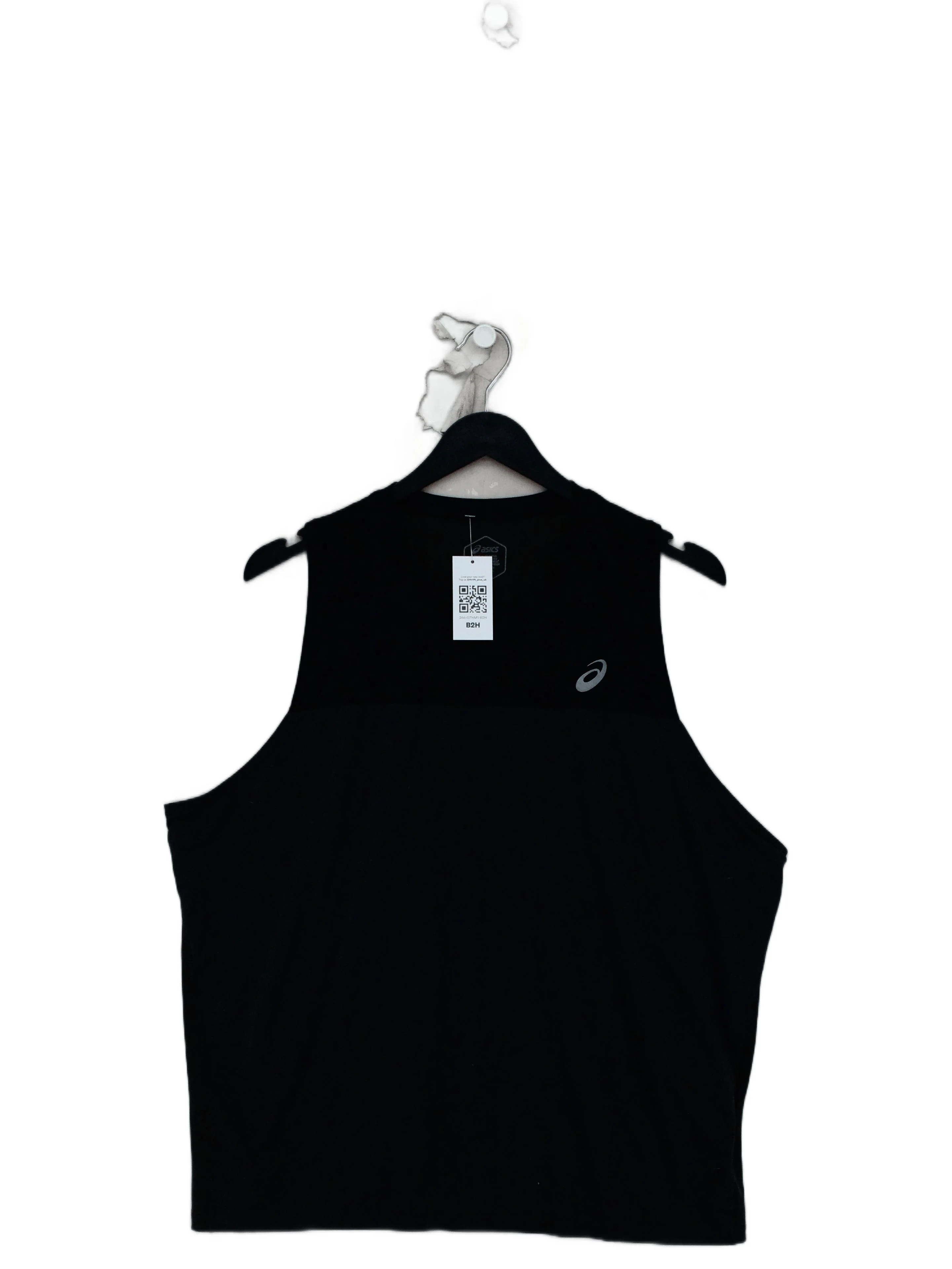 Asics Men's T-Shirt XXL Black 100% Polyester Sleeveless Round Neck Basic