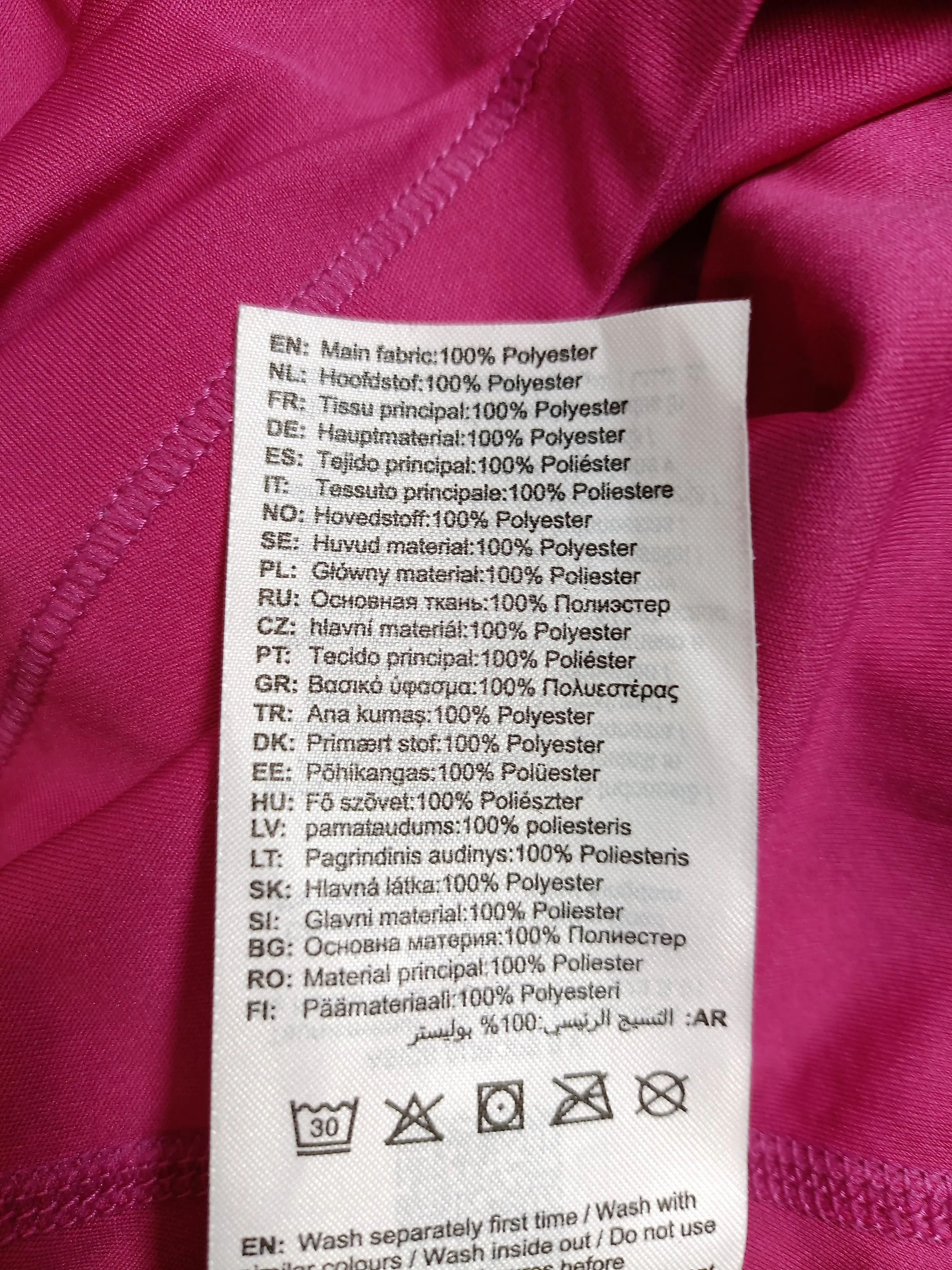 Asics Women's T-Shirt XS Pink 100% Polyester Basic - Image 6