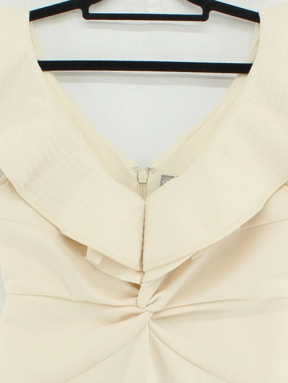 Asos Bodycon Midi Dress UK12 in Cream - Image 3