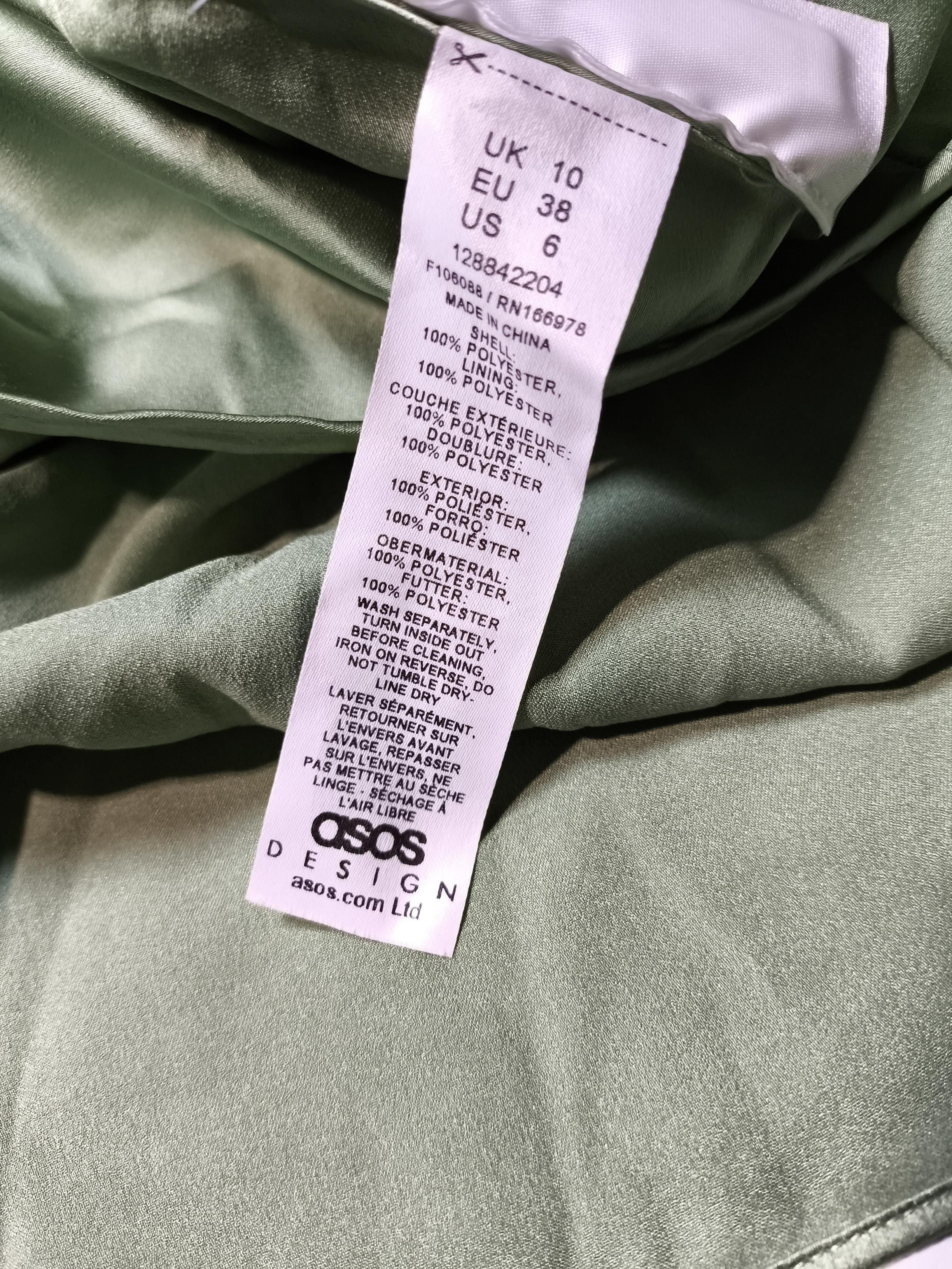 Asos Design Maxi Dress UK10 in Green - Image 6
