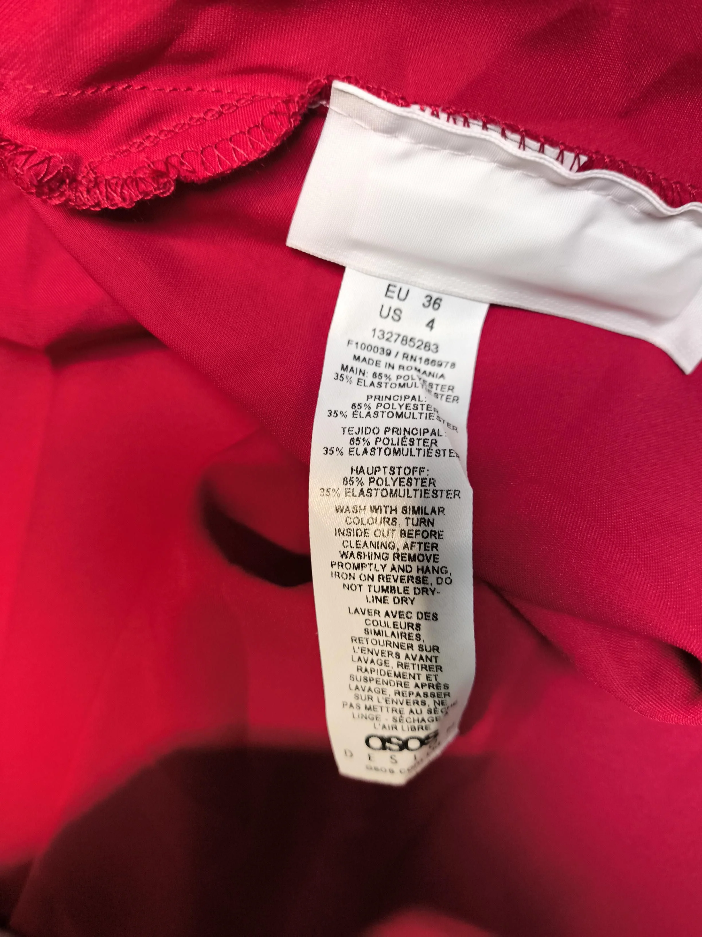 Asos Design Maxi Dress UK8 in Red - Image 6