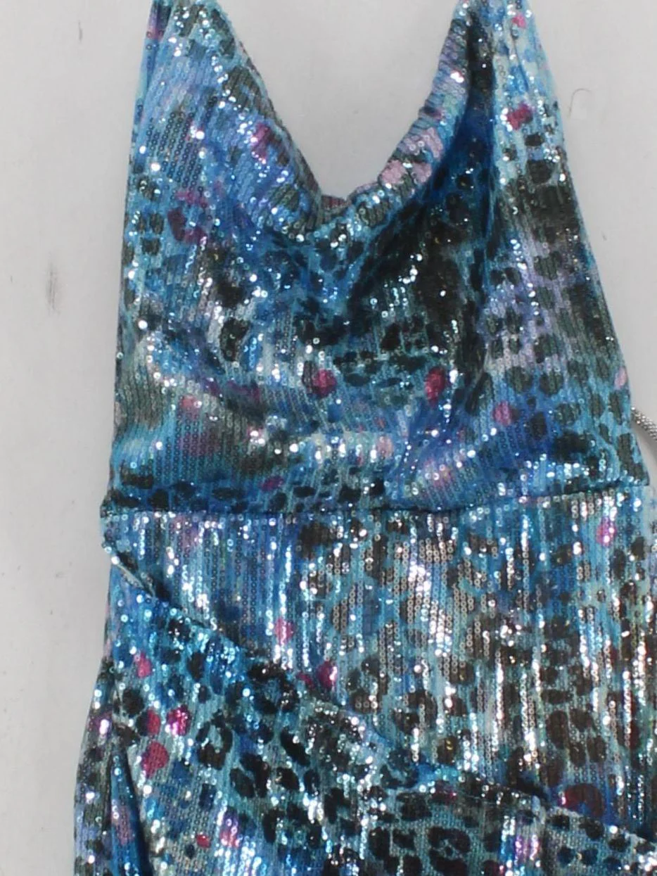 Asos Design Mini Dress UK12 in Blue - Image 3
