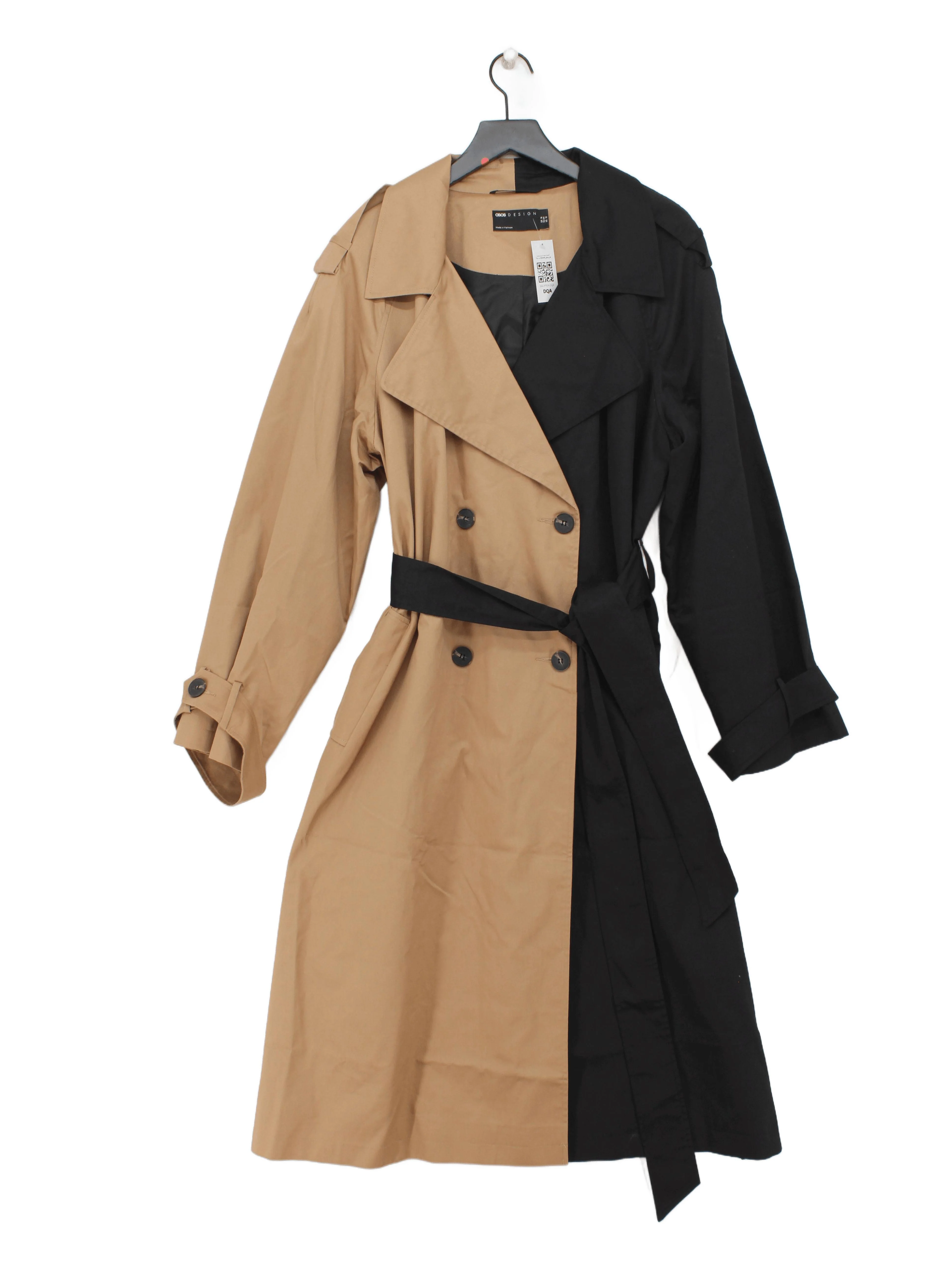 Asos Design Women's Coat UK 16 Multi 100% Polyester Trench Coat