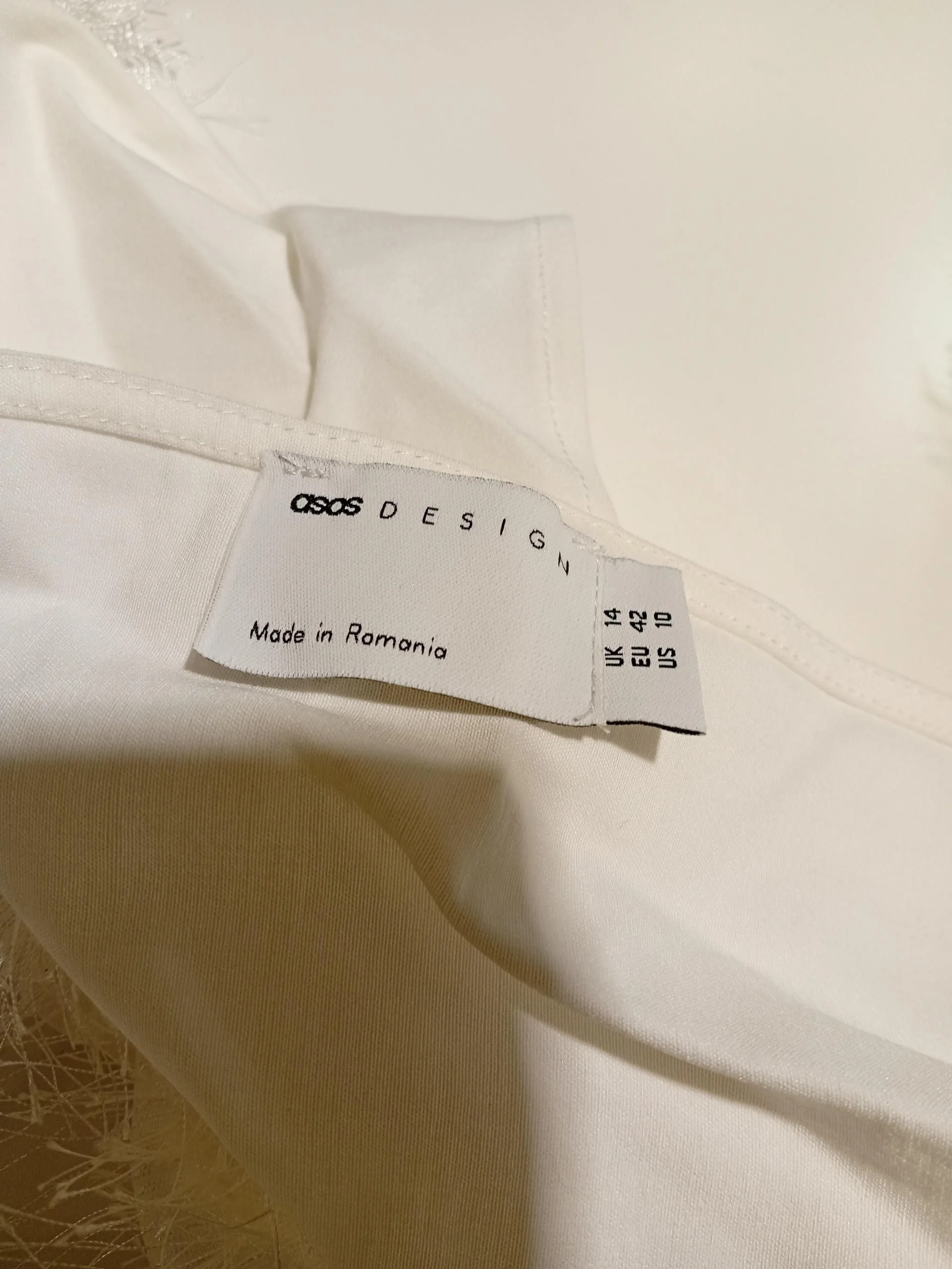 Asos Design Women's Top UK 14 White Viscose - Image 6