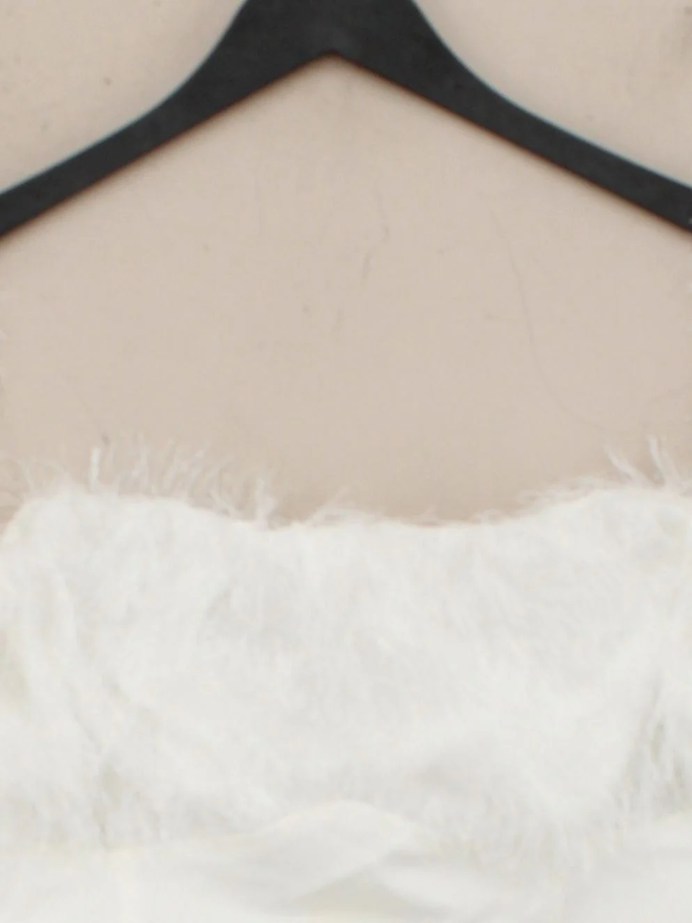 Asos Design Women's Top UK 16 White Viscose with Polyamide, Elastane Cropped - Image 3