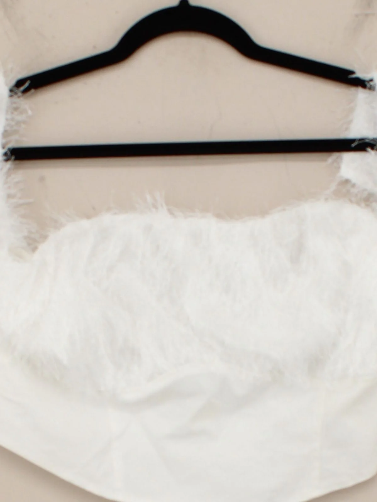 Asos Design Women's Top UK 18 White Viscose with Polyamide, Elastane Cropped - Image 3
