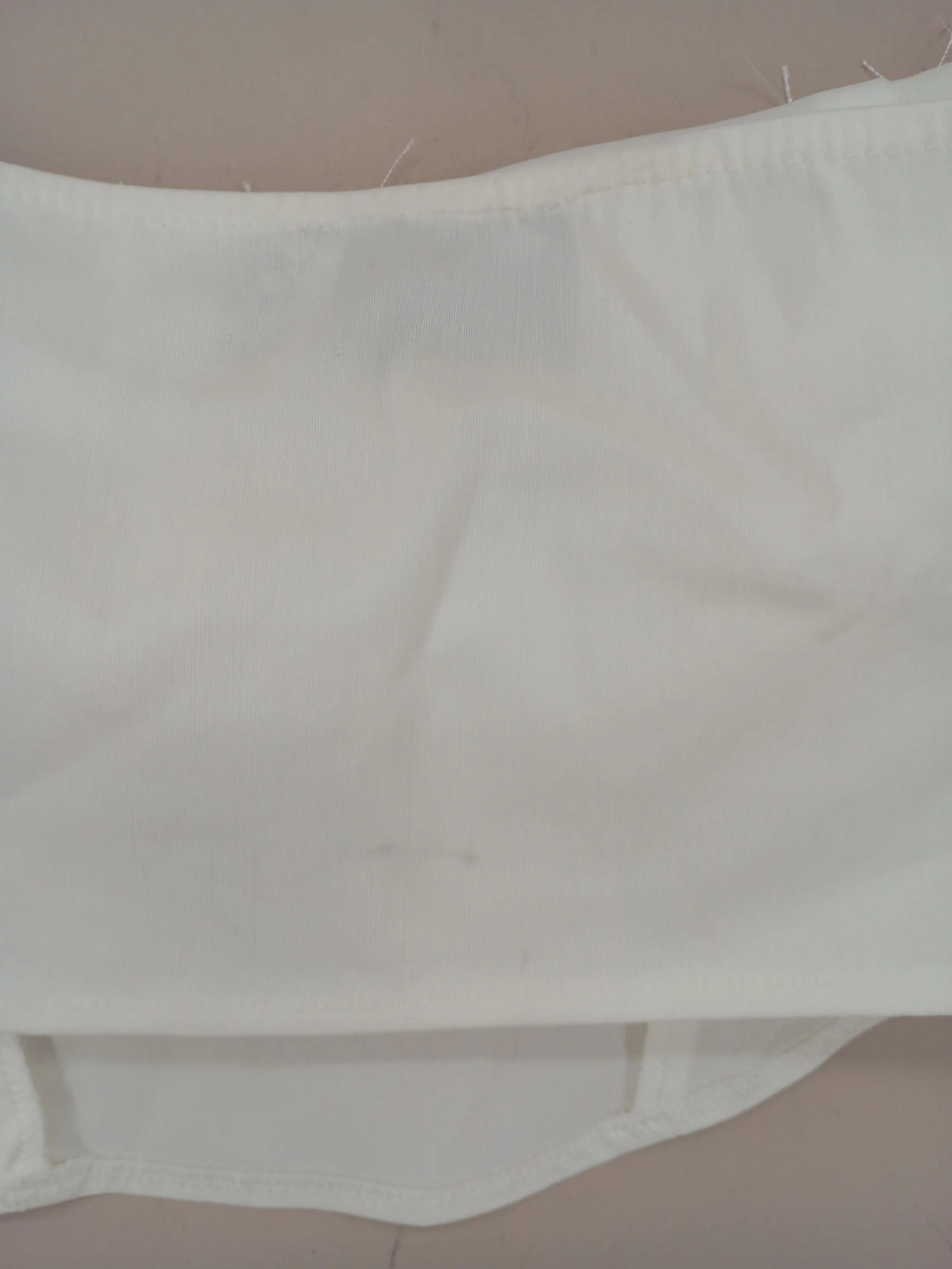 Asos Design Women's Top UK 8 White Polyester with Viscose, Elastane Cropped - Image 5