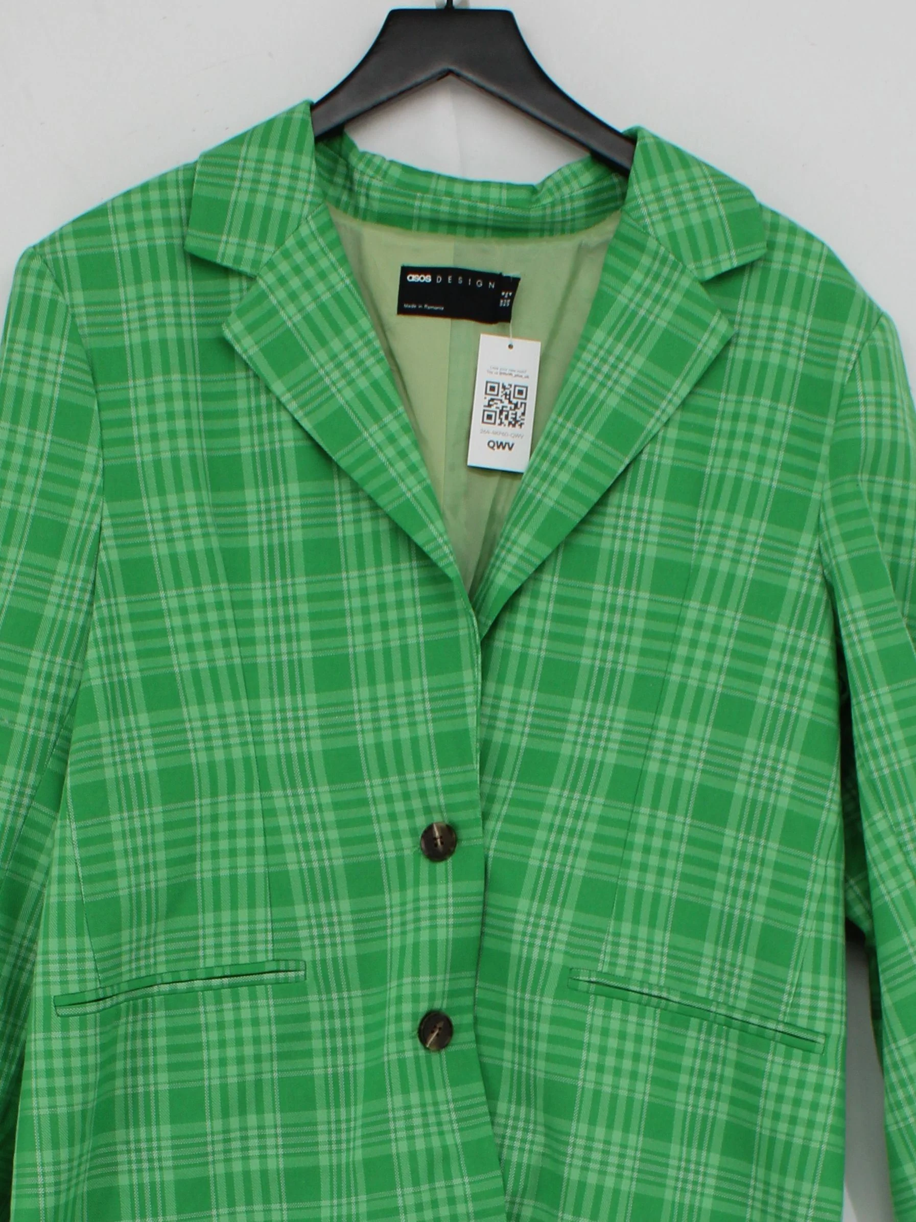 Asos Design Women's Two Piece Suit UK 8 Green Polyester - Image 3