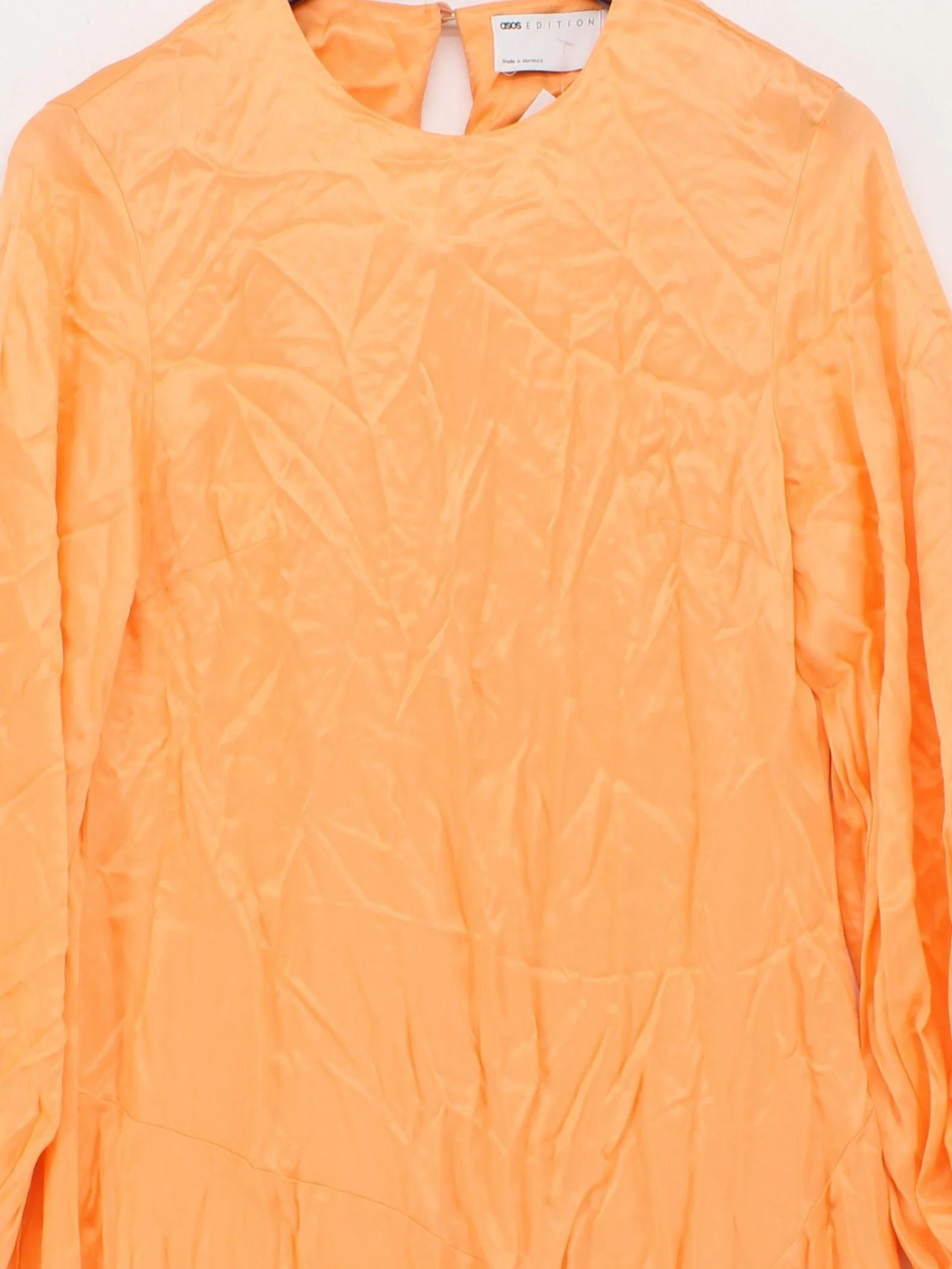 Asos Edition Shirt Midi Dress UK10 in Orange - Image 3