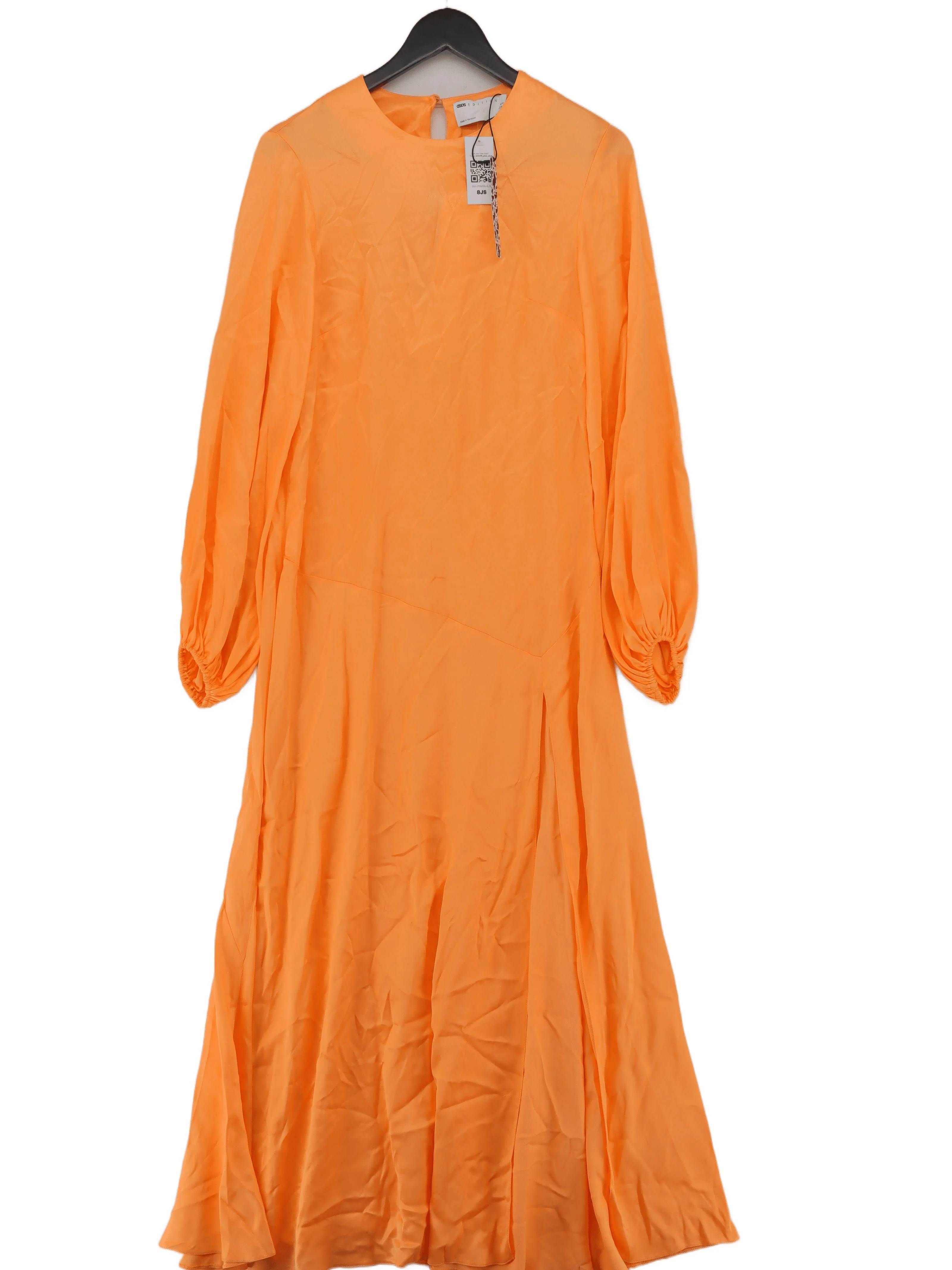 Asos Edition Shirt Midi Dress UK10 in Orange