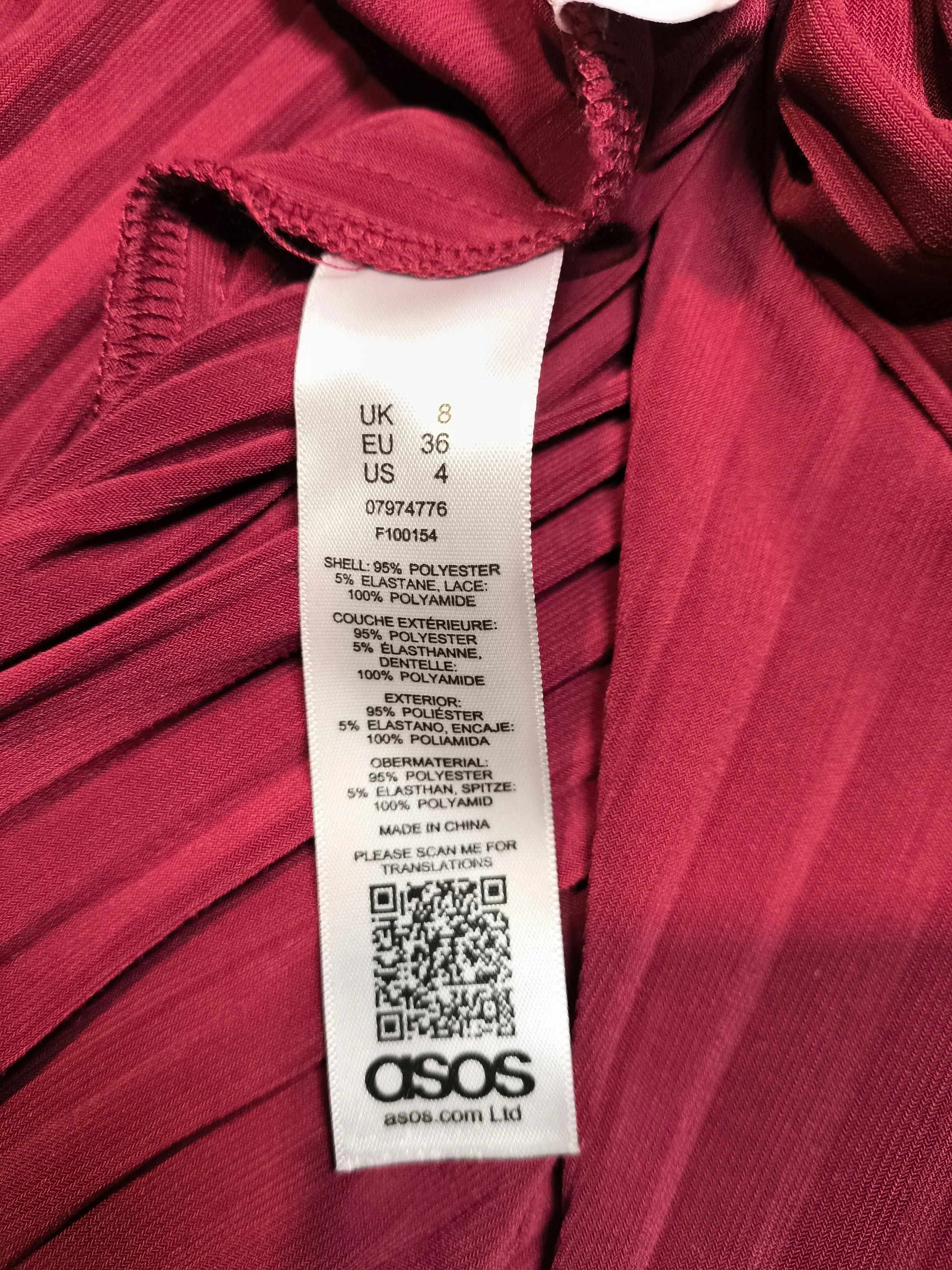 Asos Maxi Dress UK8 in Red - Image 7