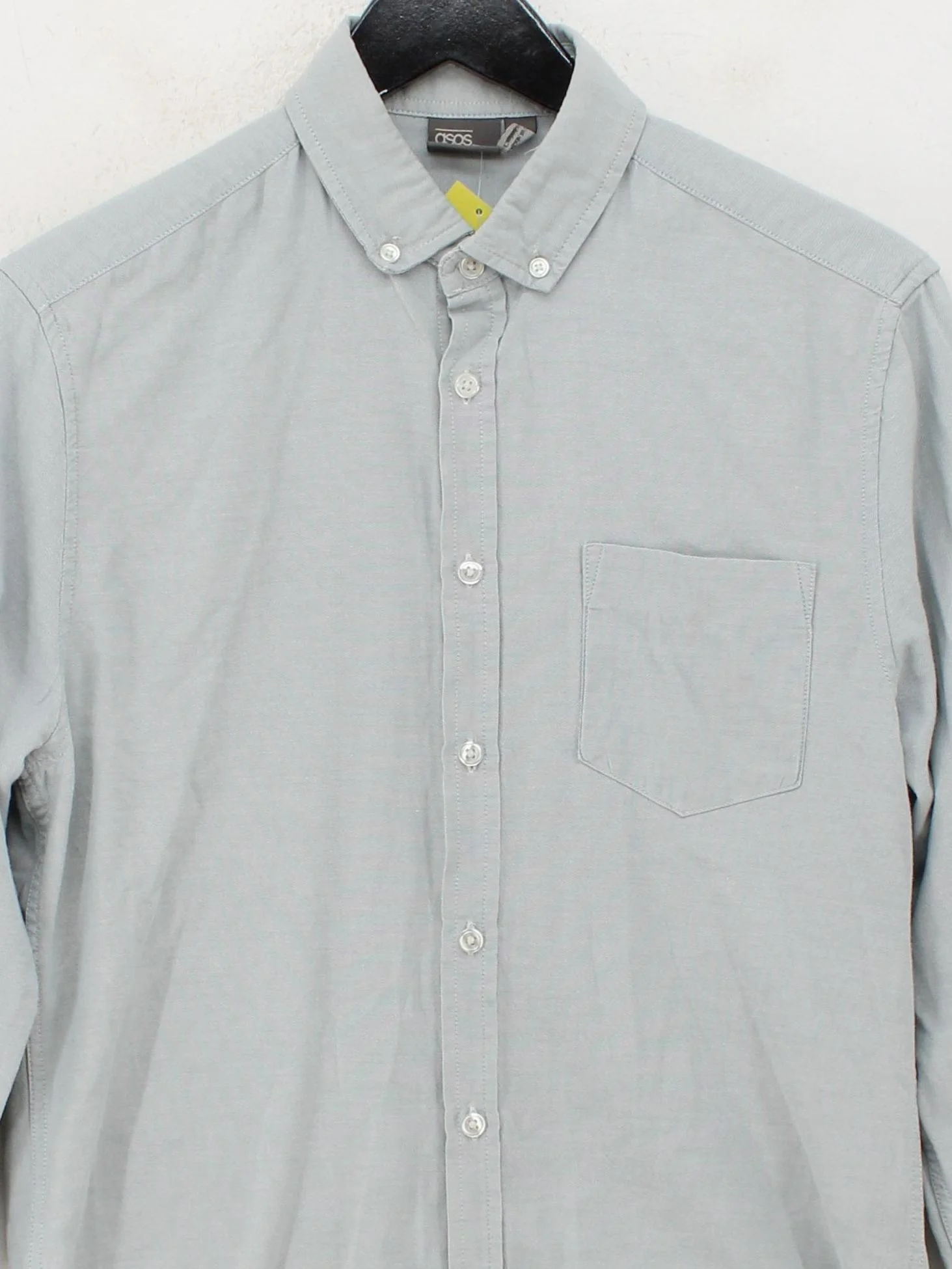 Asos Men's Shirt S Blue Cotton with Elastane Basic - Image 3