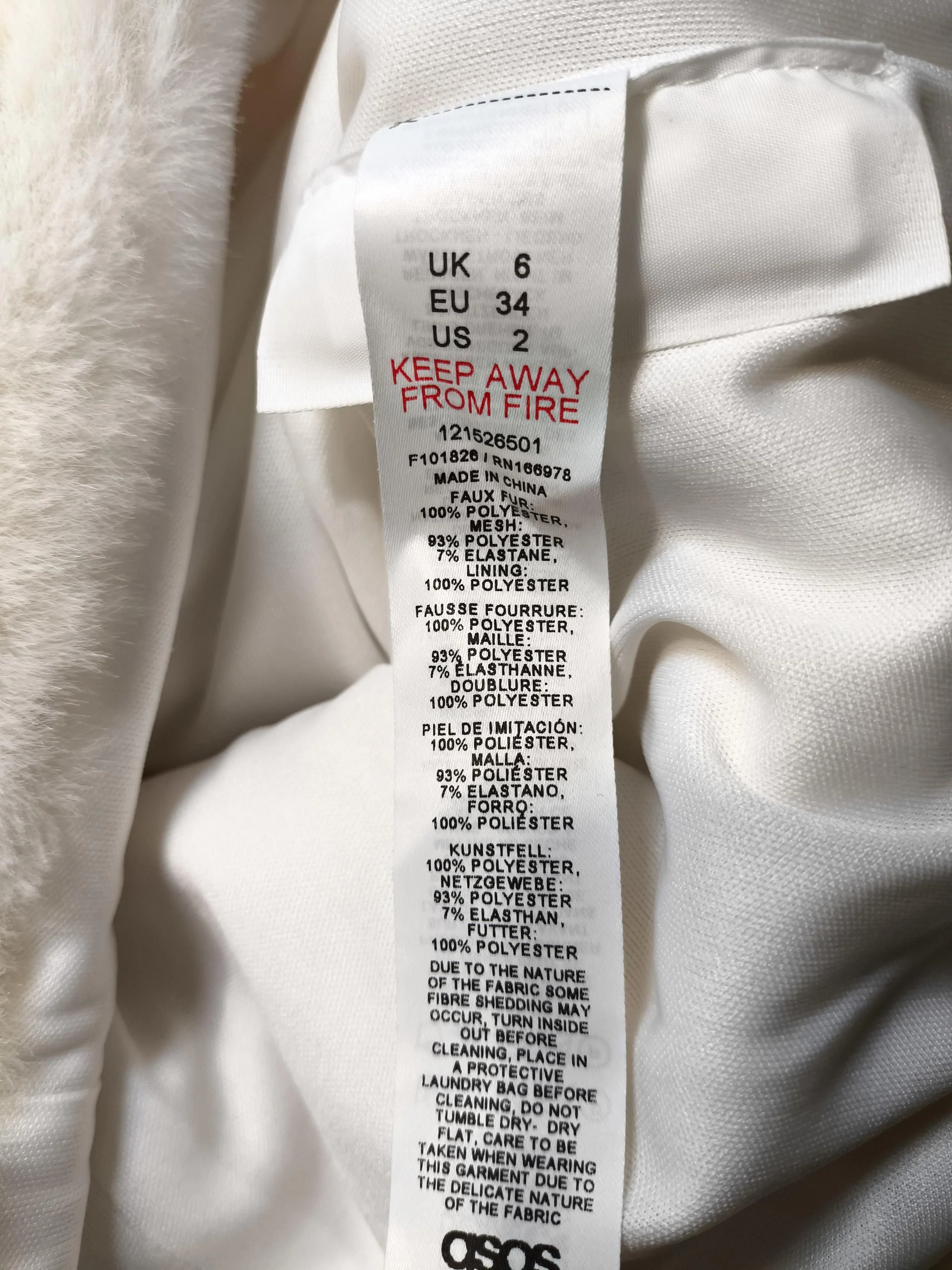 Asos Mini Dress UK6 in White - Image 6