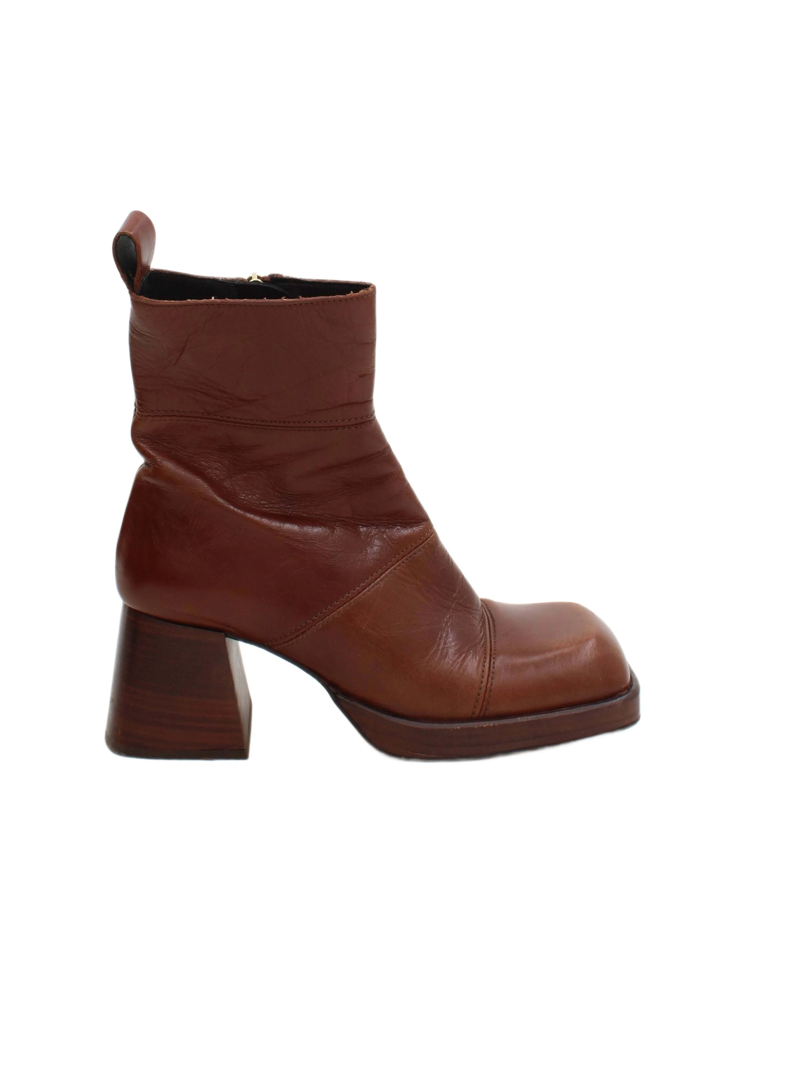Asos Women's Boots UK 6 Brown 100% Leather Platform