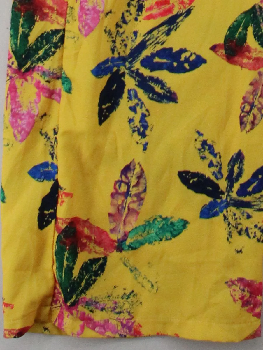 Asos Women's Jumpsuit UK 8 Yellow Floral 100% Viscose Wide-Leg Jumpsuit - Image 4