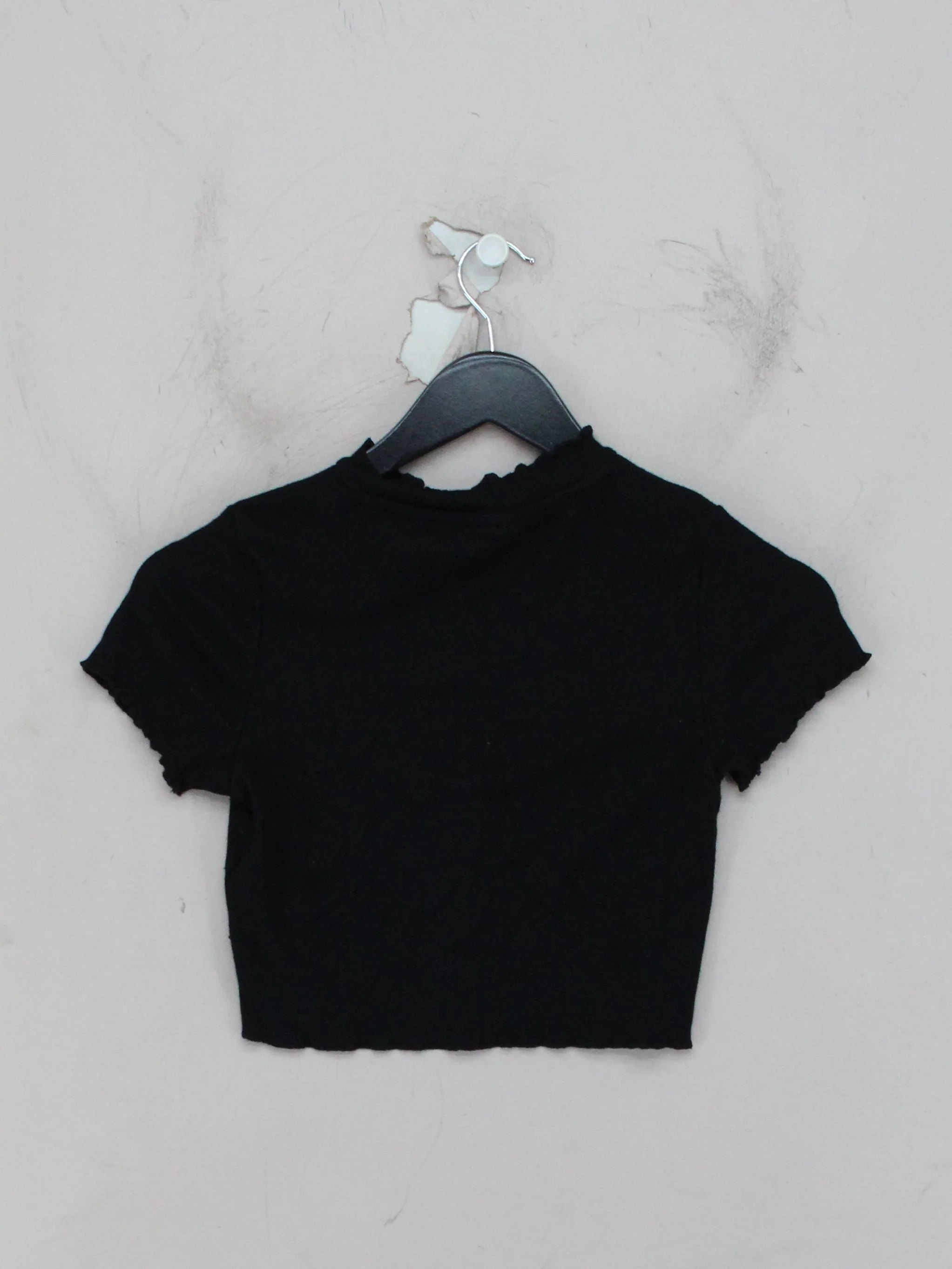 Asos Women's T-Shirt UK 10 Black Viscose with Polyester, Elastane Basic - Image 2