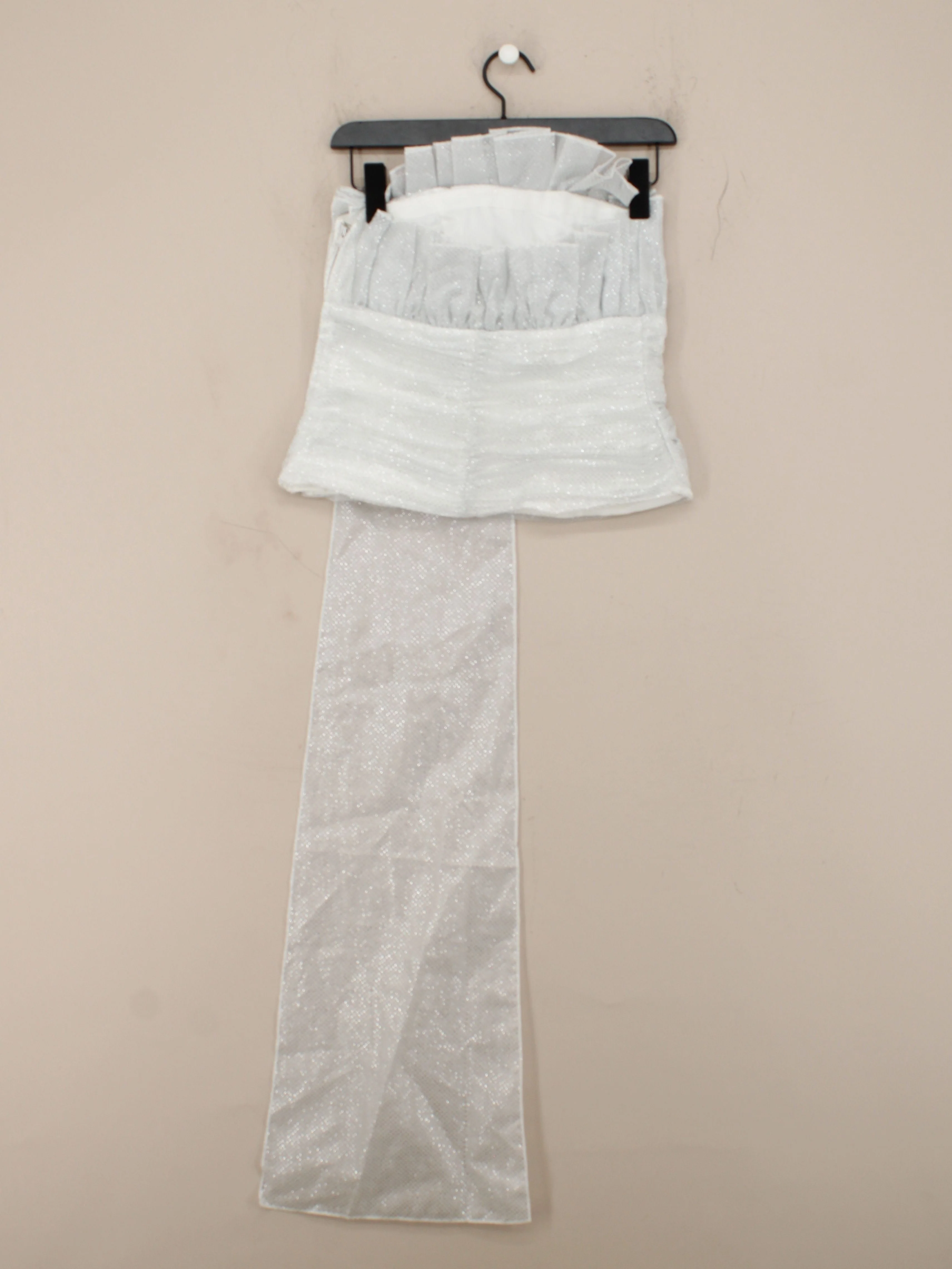 Asos Women's Top UK 10 White 100% Polyester Cropped - Image 2