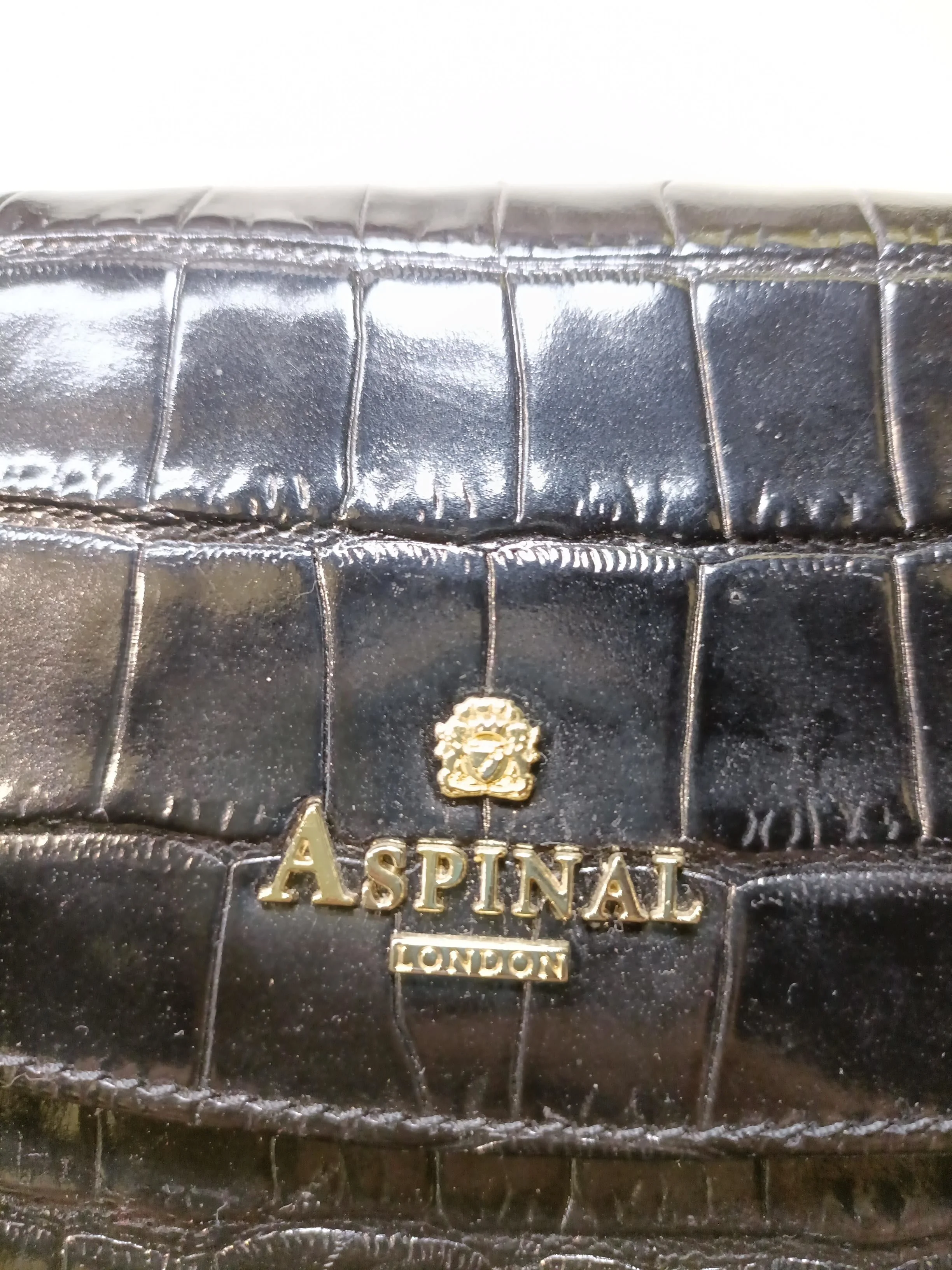 Aspinal Of London Women's Bag Black Animal Print 100% Leather Clutch - Image 7