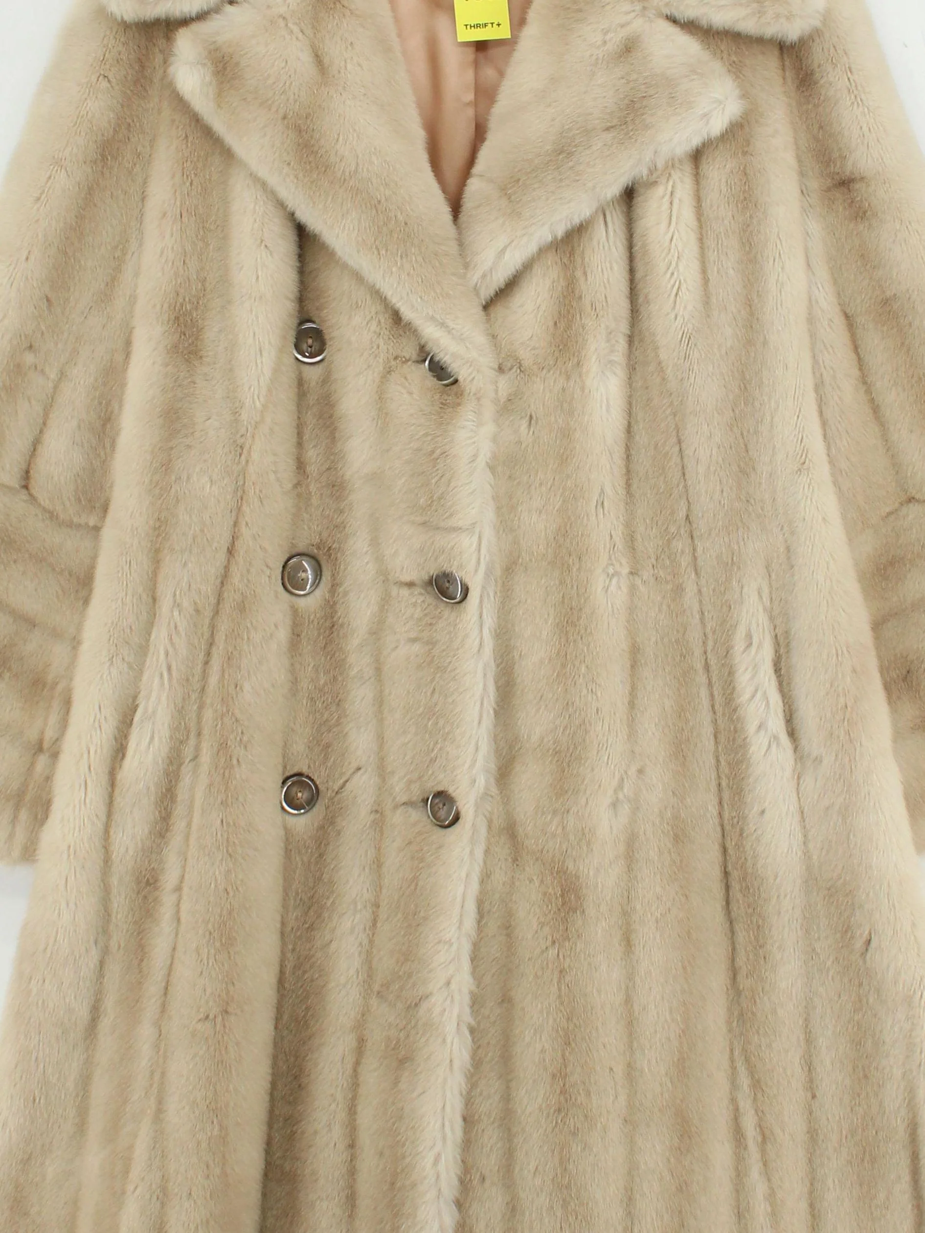 Astraka Women's Coat L Tan Acrylic with Acetate Overcoat - Image 3