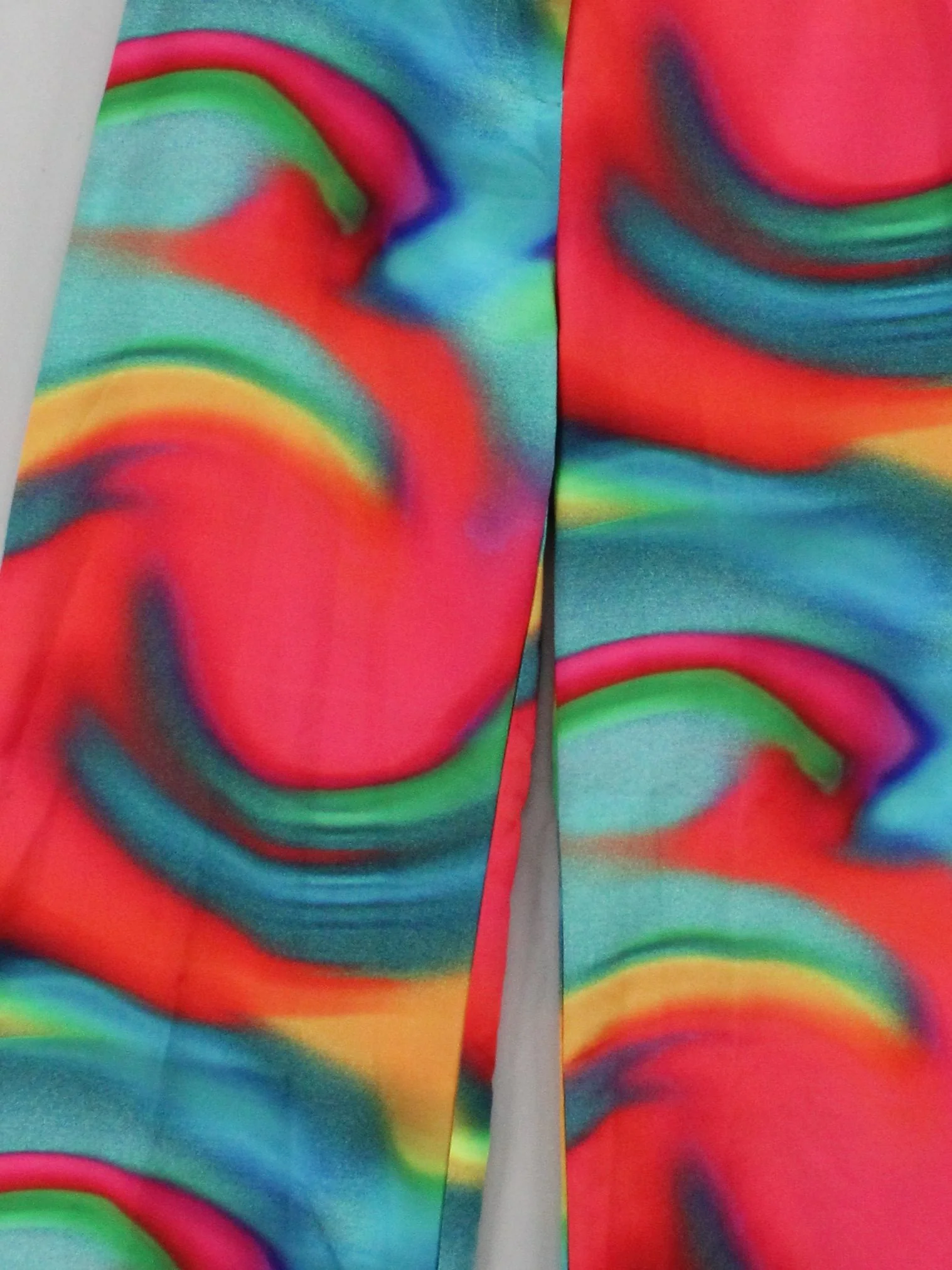AsYou Women's Trousers UK 8 Multi Geometric 100% Polyester Wide-Leg Capri - Image 3