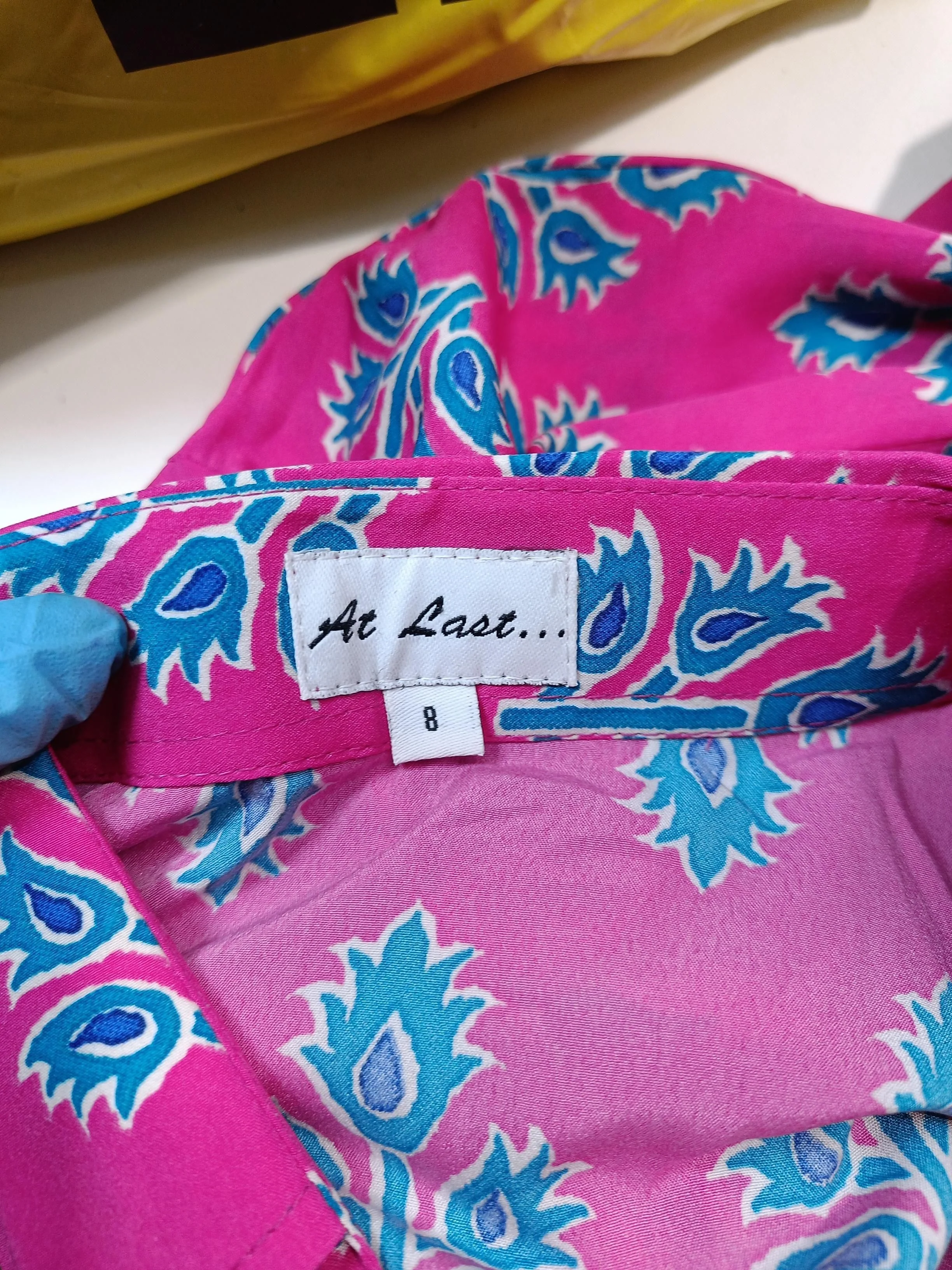 At Last.. Women's Shirt UK 8 Pink 100% Viscose Basic - Image 5