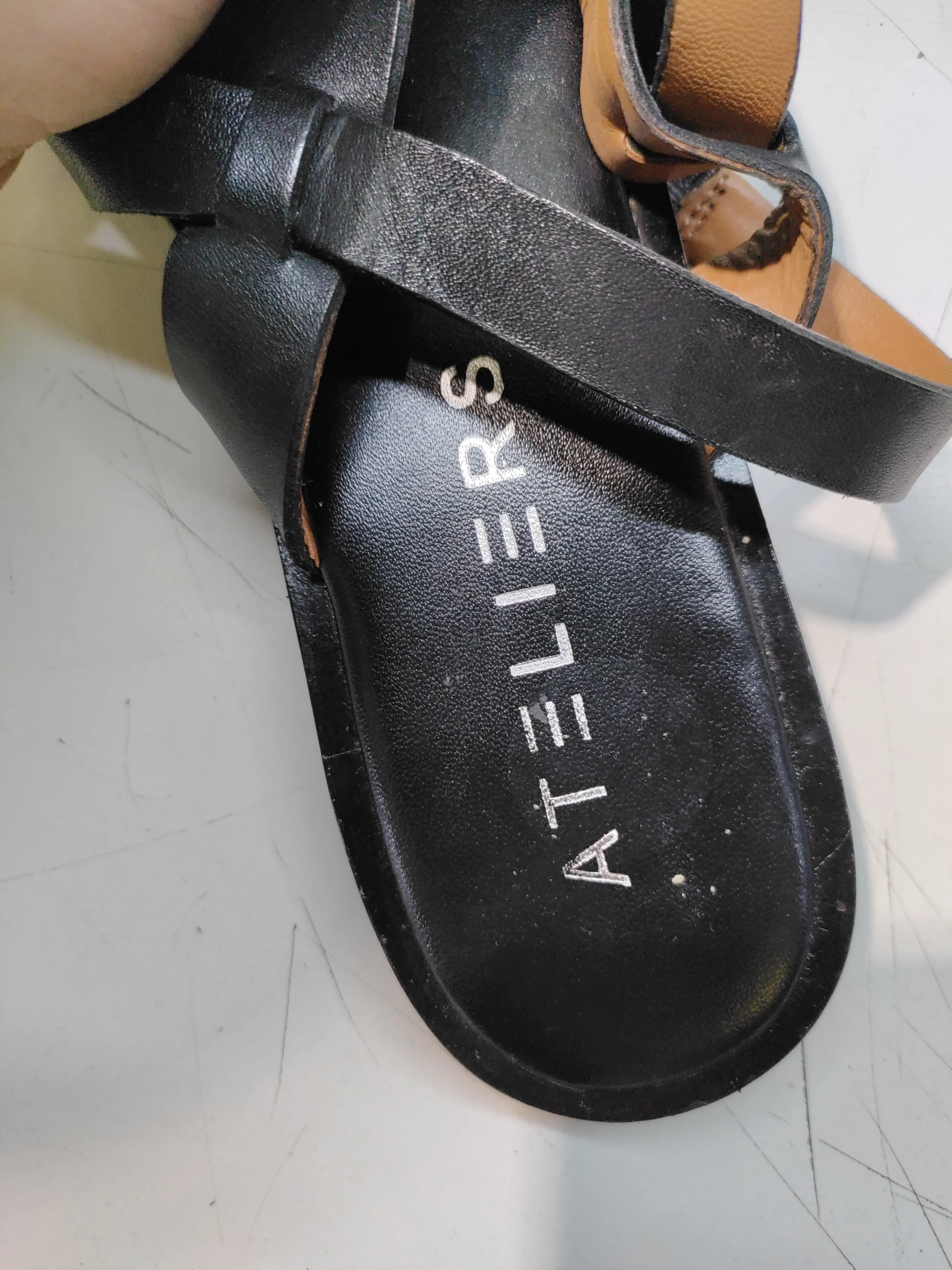 Ateliers Women's Sandals UK 7 Black 100% Leather Slider - Image 11