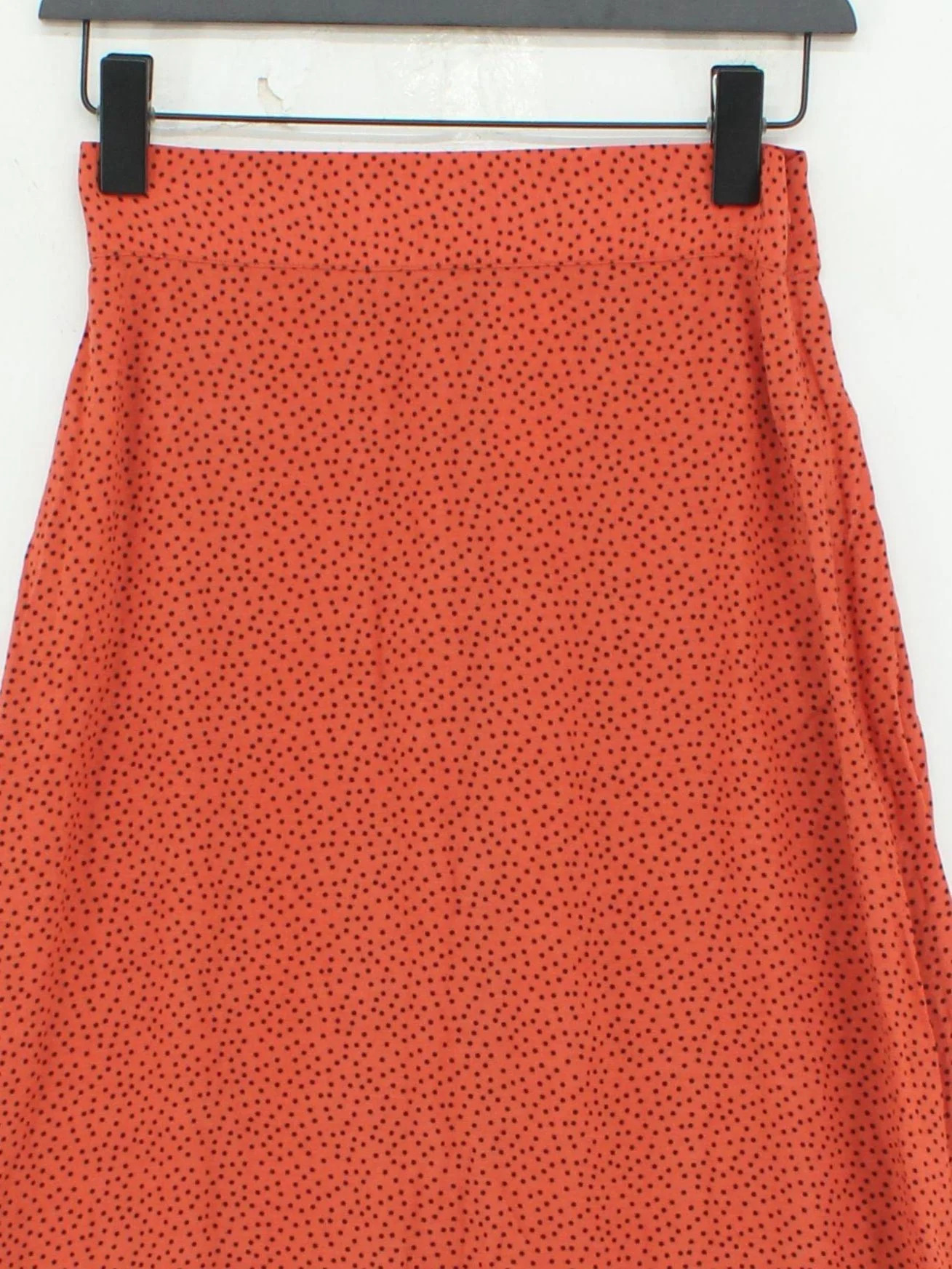 Auguste Women's Midi Skirt S Orange Polkadot 100% Viscose Midi A-Line - Image 3