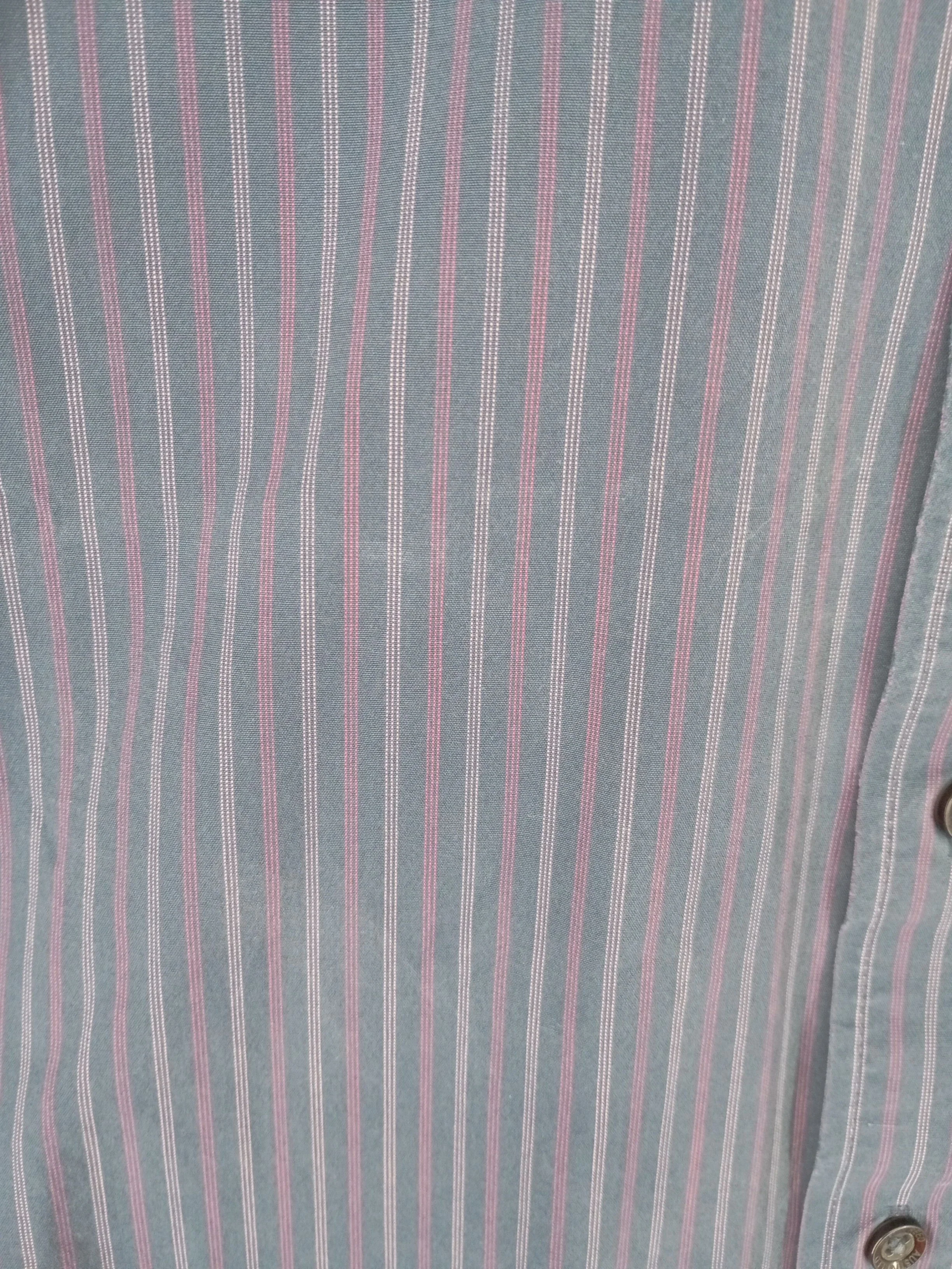 Austin Reed Men's Shirt Chest: 48 in Blue Striped 100% Other Basic - Image 6