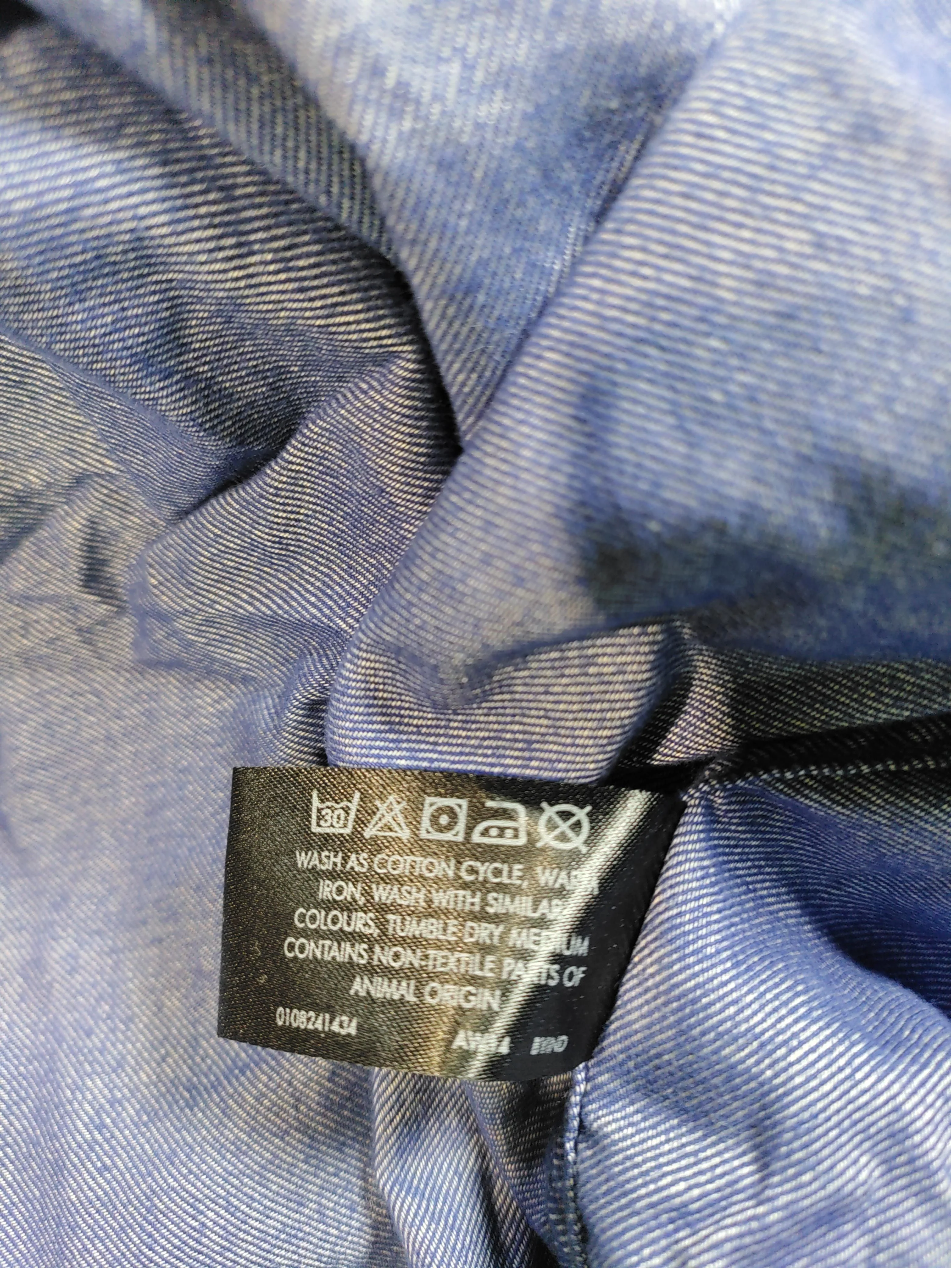 Austin Reed Men's Shirt XXL Blue 100% Cotton Basic - Image 6