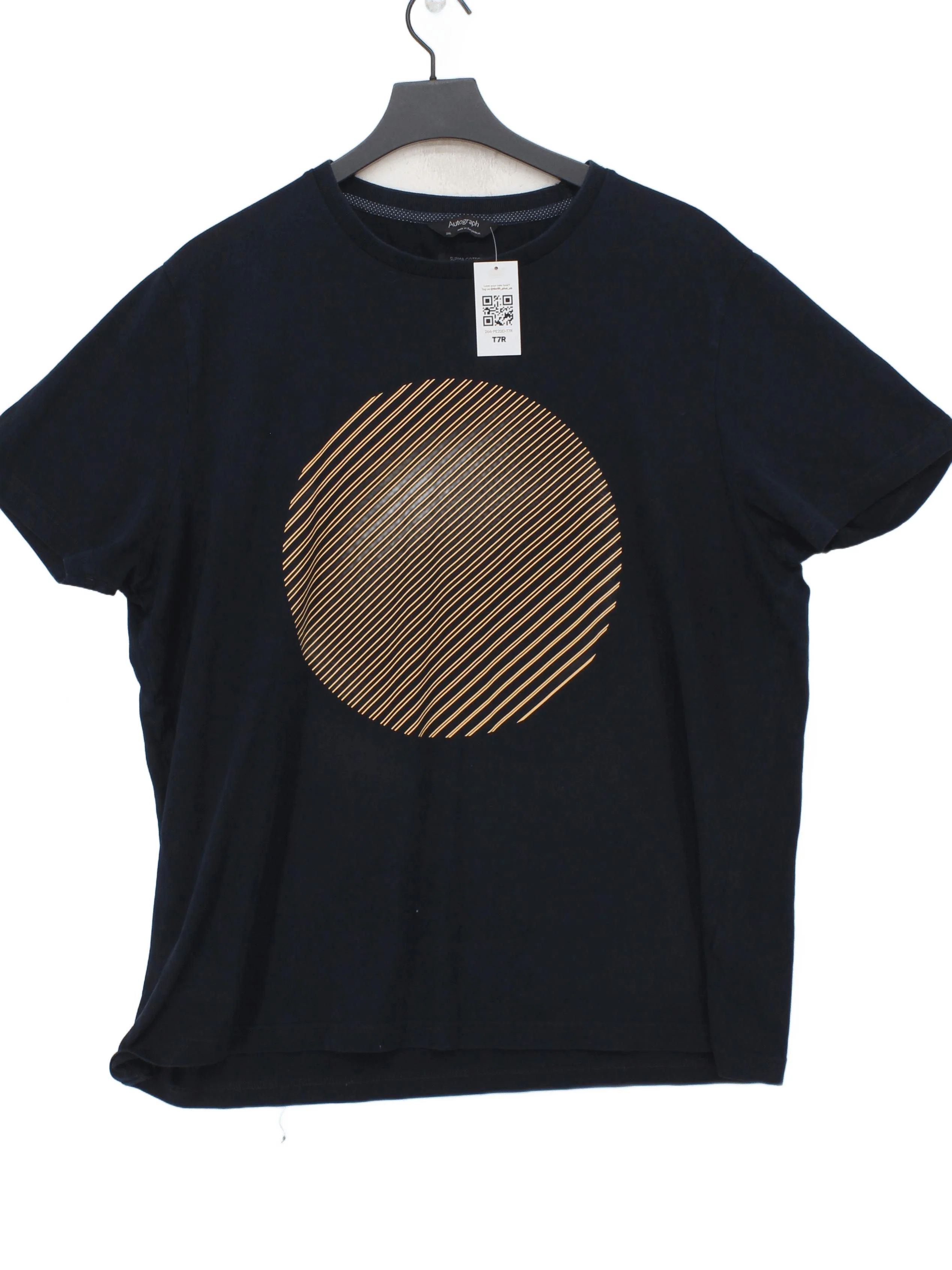 Autograph Men's T-Shirt XXL Blue Graphic 100% Cotton Basic