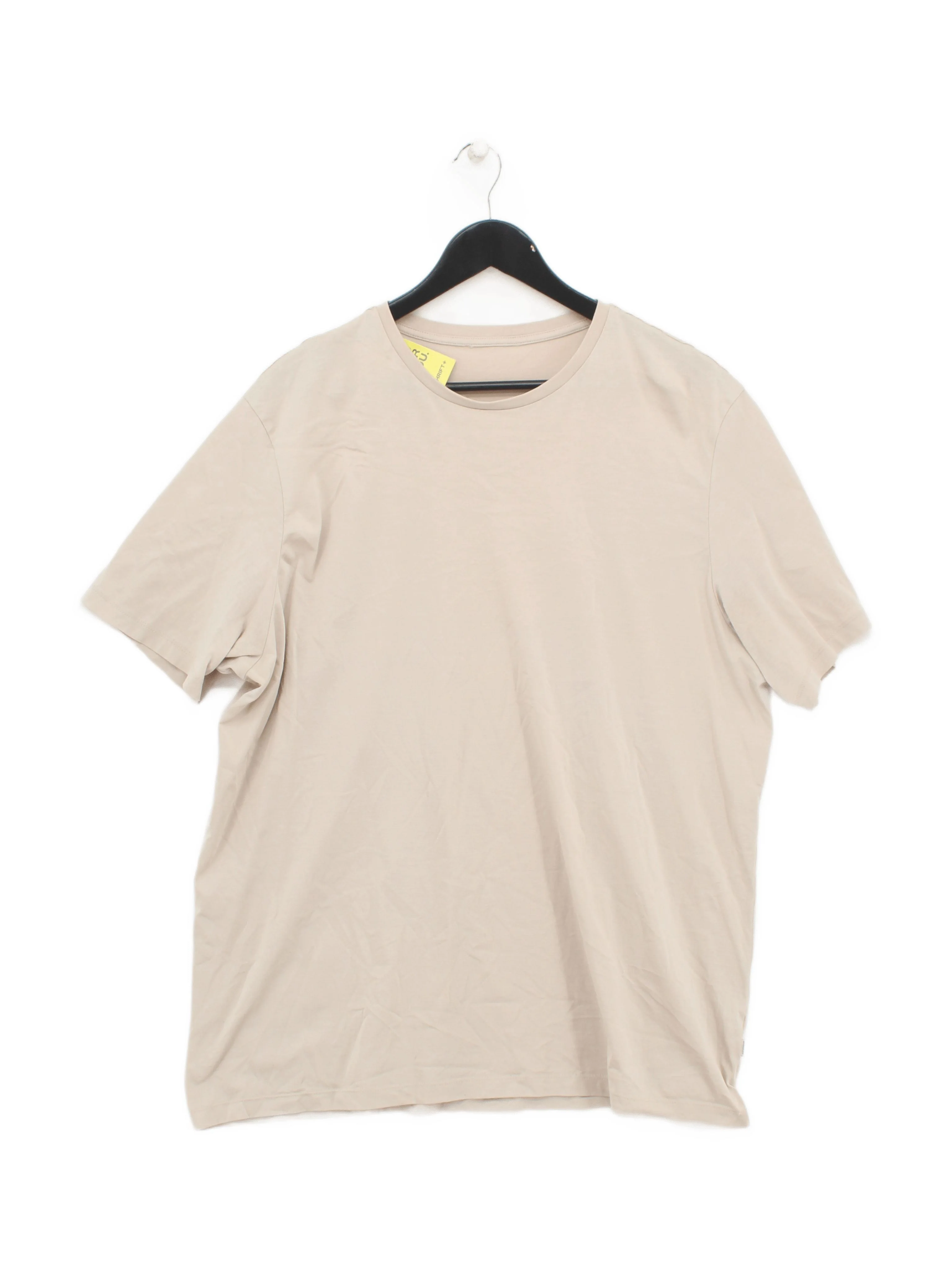 Autograph Men's T-Shirt XXL Cream 100% Cotton Basic
