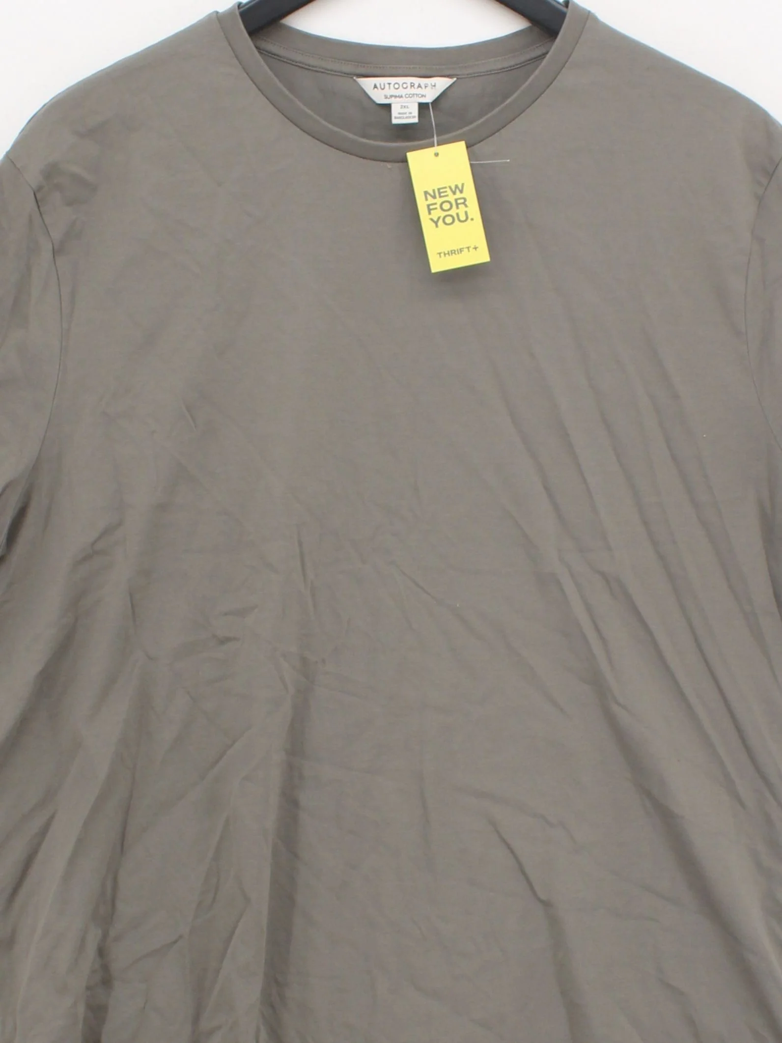 Autograph Men's T-Shirt XXL Grey 100% Cotton Basic - Image 3