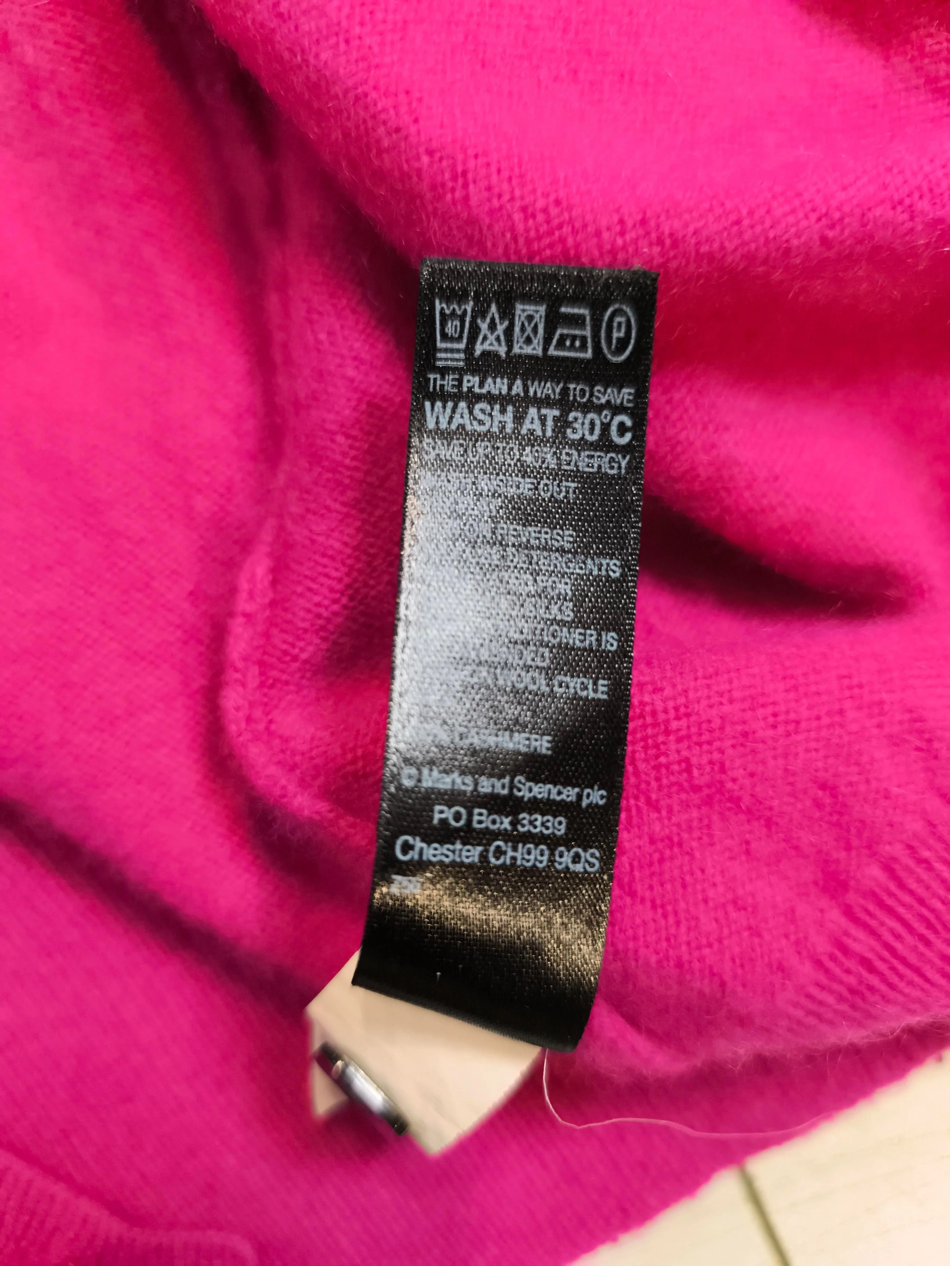 Autograph Women's Cardigan UK 8 Pink 100% Cashmere V-Neck Cardigan - Image 7