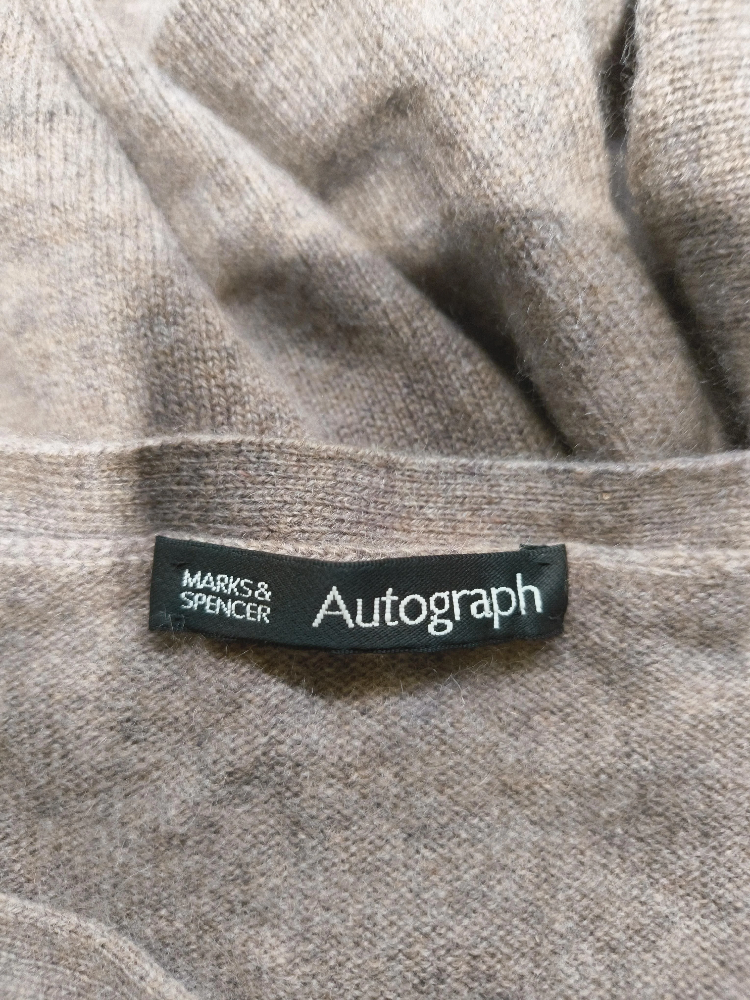 Autograph Women's Jumper M Tan 100% Cashmere Round Neck Pullover - Image 7