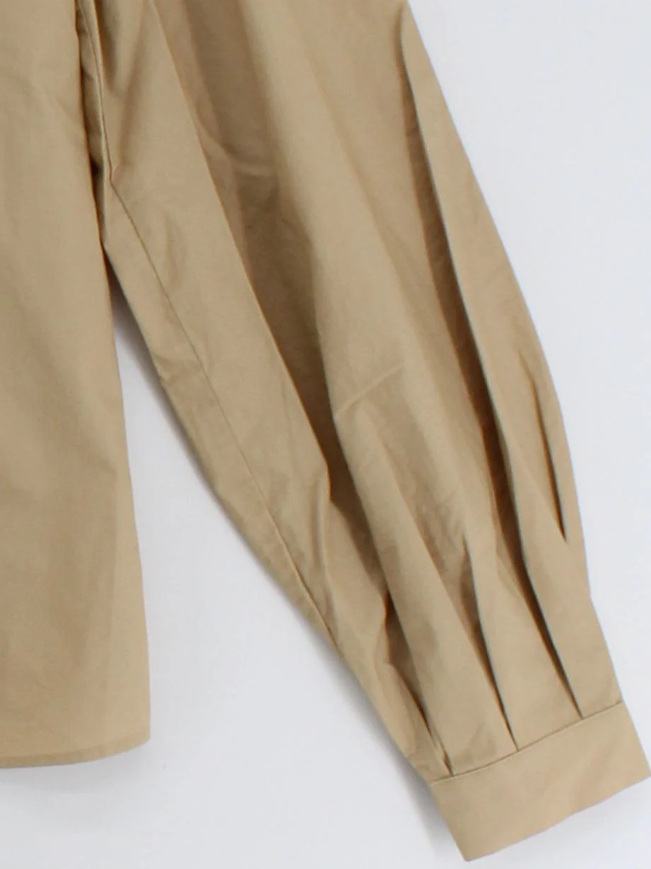 Autograph Women's Top UK 8 Tan 100% Cotton Long Sleeve V-Neck Basic - Image 4