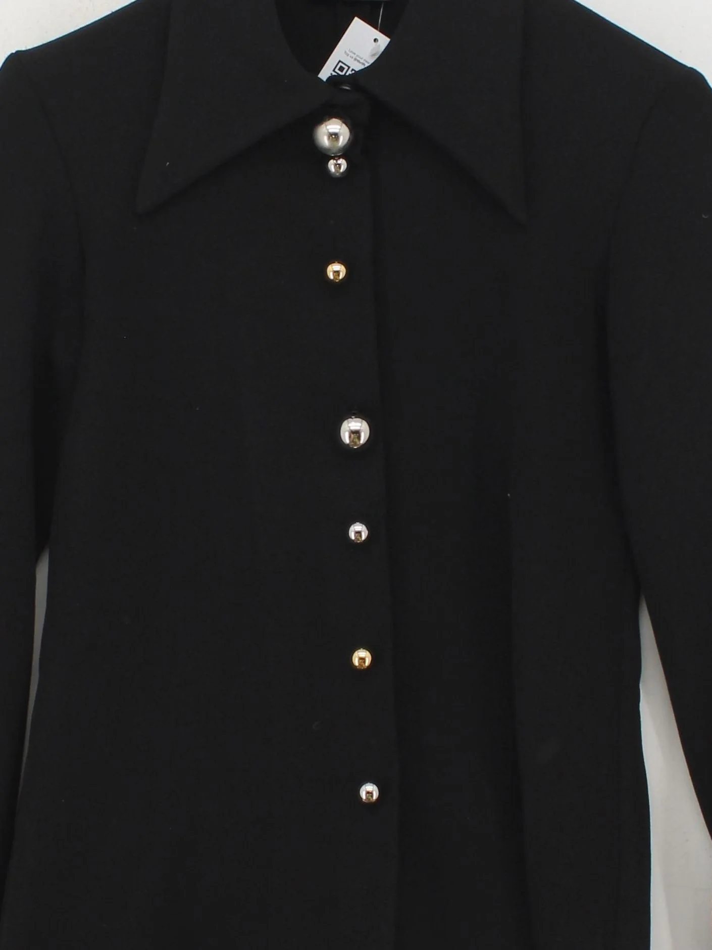 Awake Mode Women's Shirt UK 8 Black Polyester with Viscose, Elastane Basic - Image 3