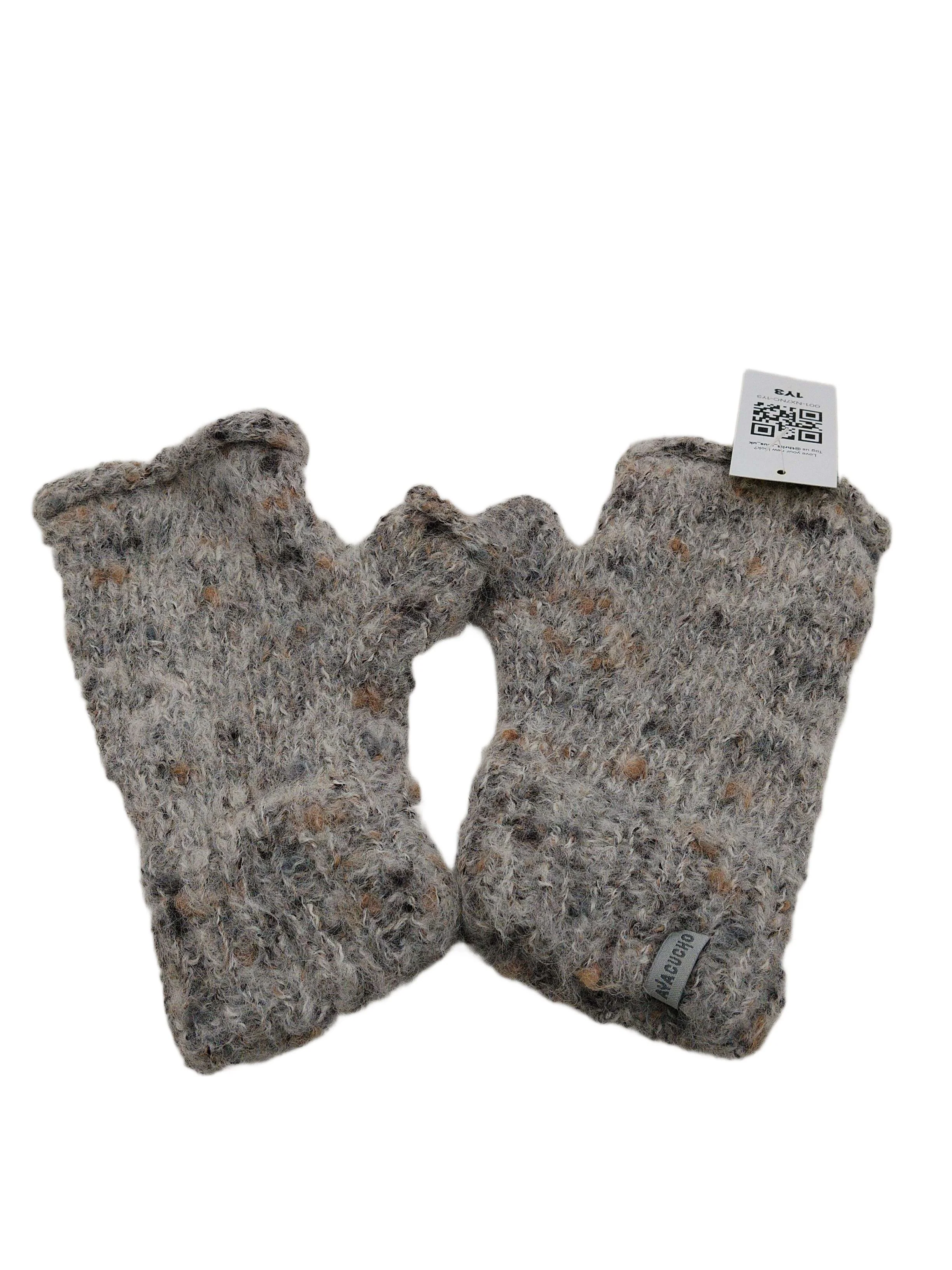 Ayacucho Men's Gloves M Grey Wool with Polyamide, Polyester Glove