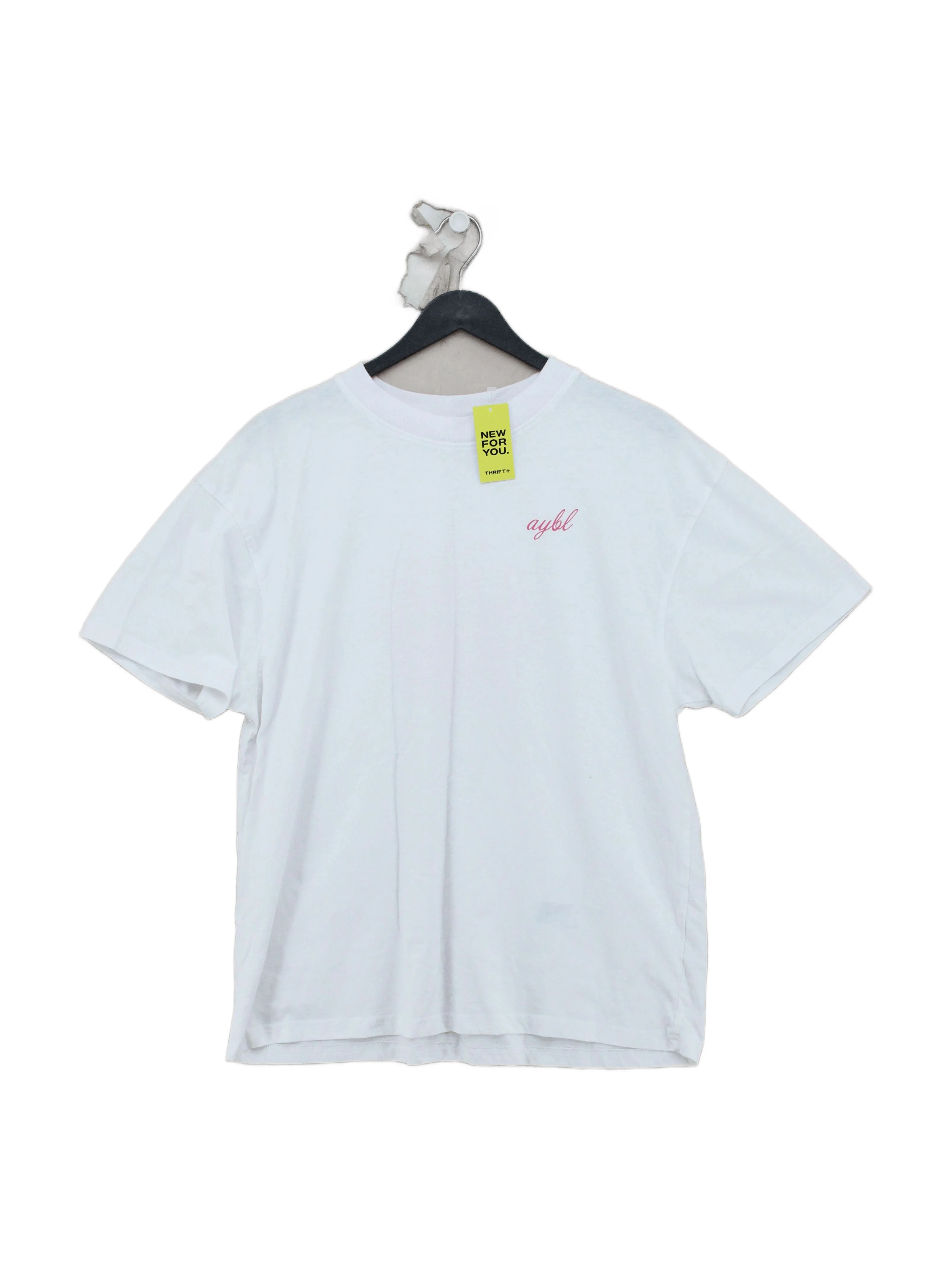 AYBL Men's T-Shirt M White Graphic 100% Cotton Basic