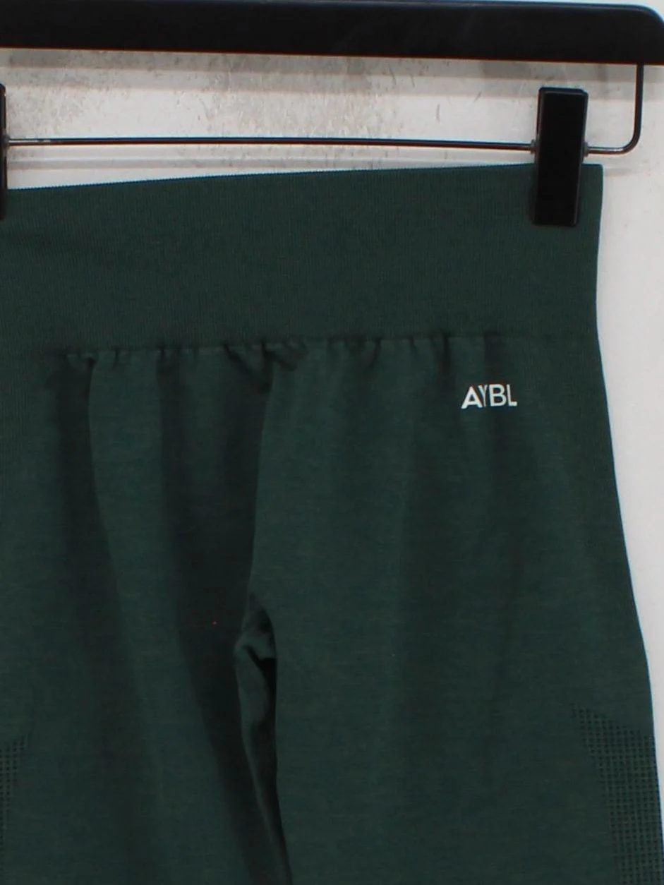 AYBL Women's Leggings M Green Polyester with Elastane Full length - Image 3