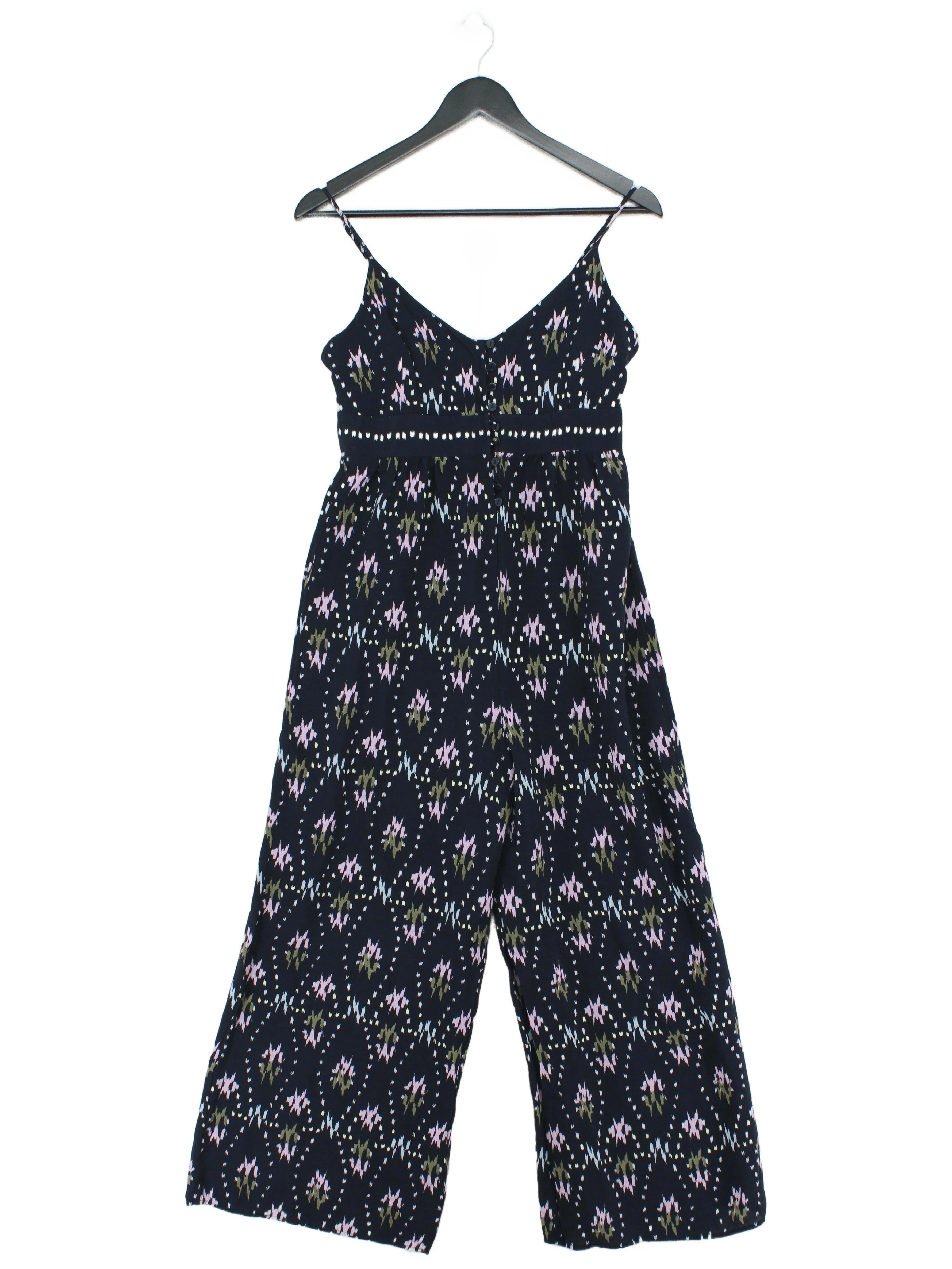 Ba&sh Women's Jumpsuit UK 6 Black 100% Viscose Wide-Leg Jumpsuit