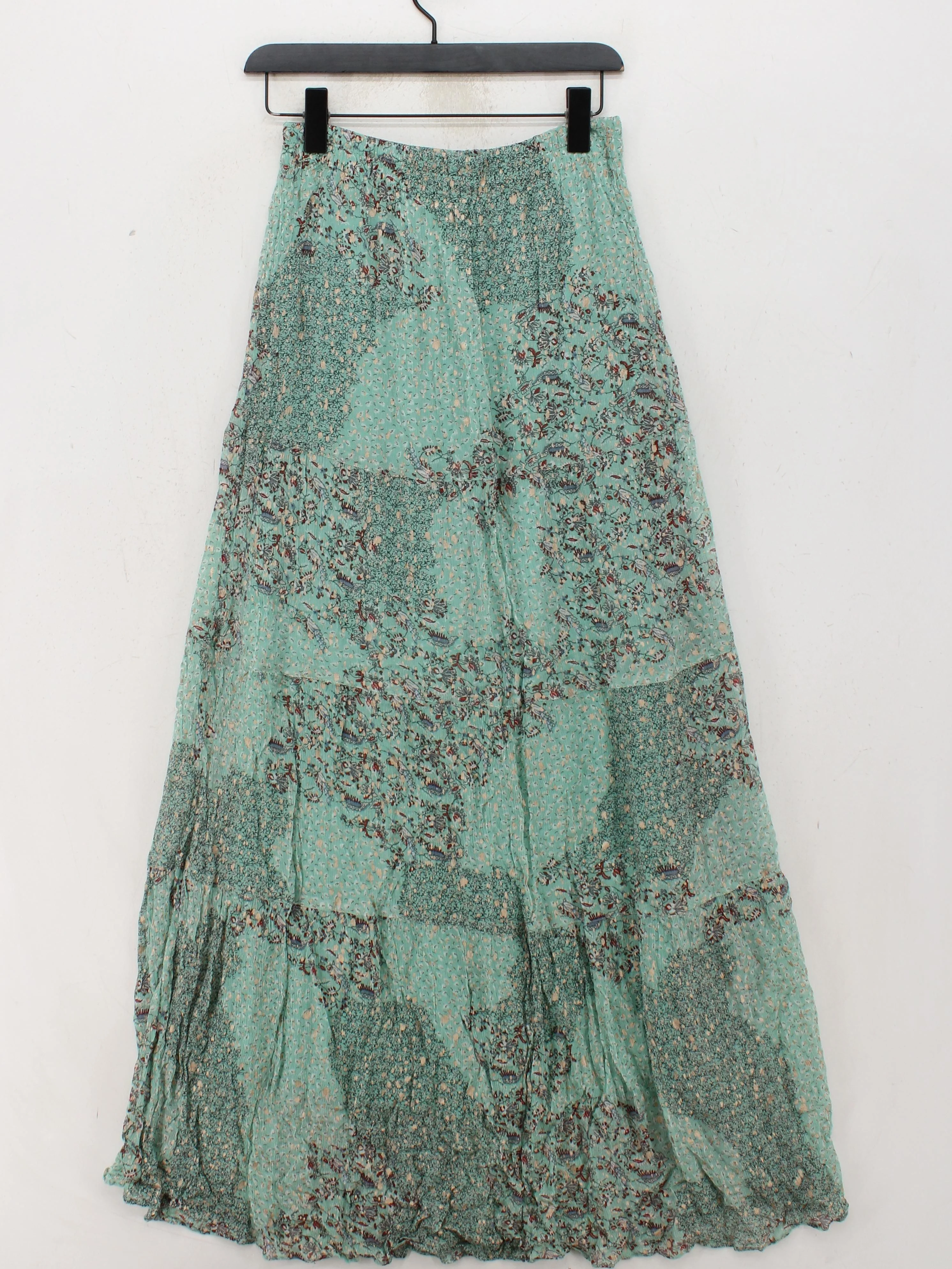 Ba&sh Women's Maxi Skirt M Green Floral 100% Other Long Maxi - Image 2