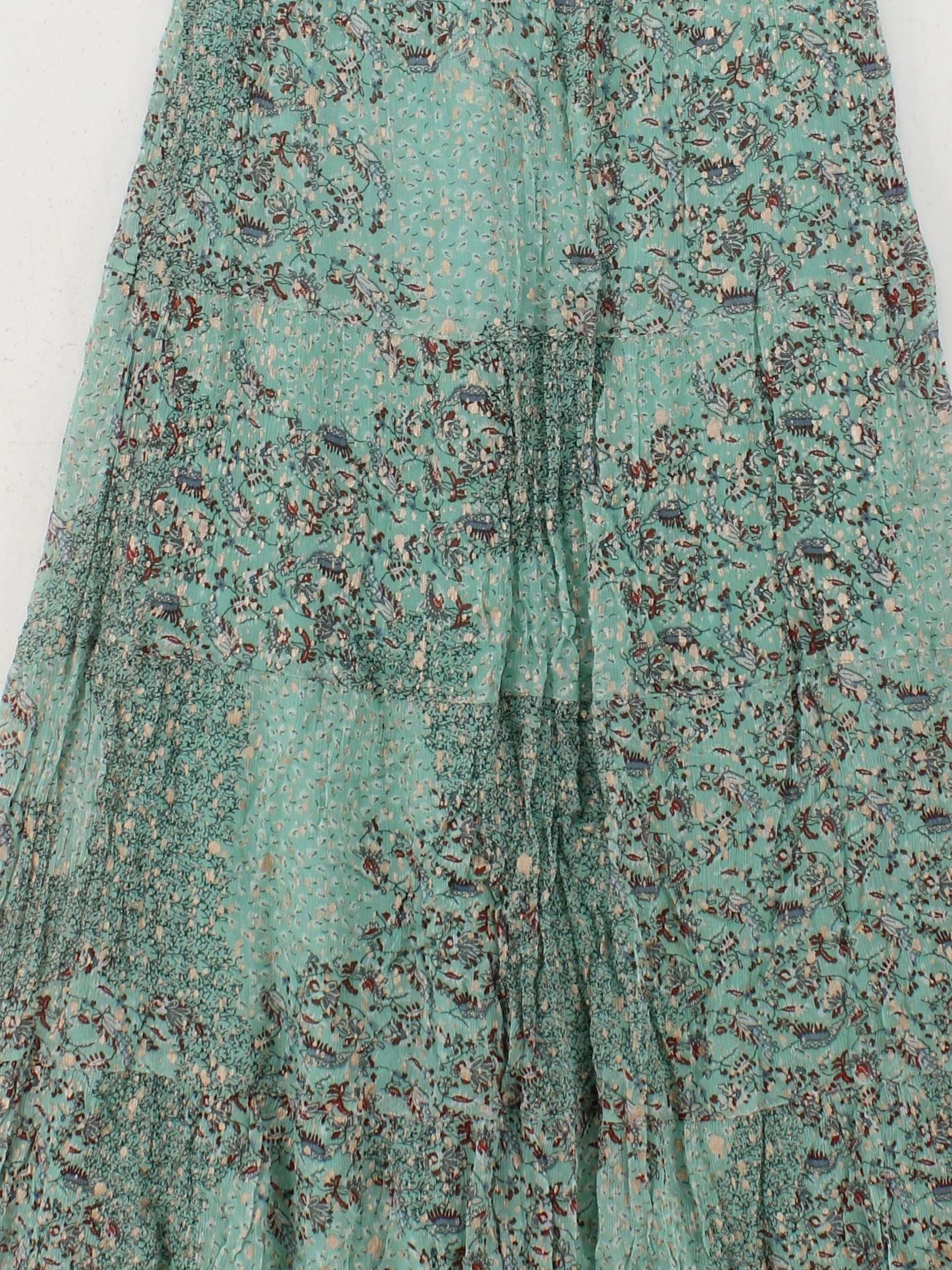 Ba&sh Women's Maxi Skirt M Green Floral 100% Other Long Maxi - Image 3