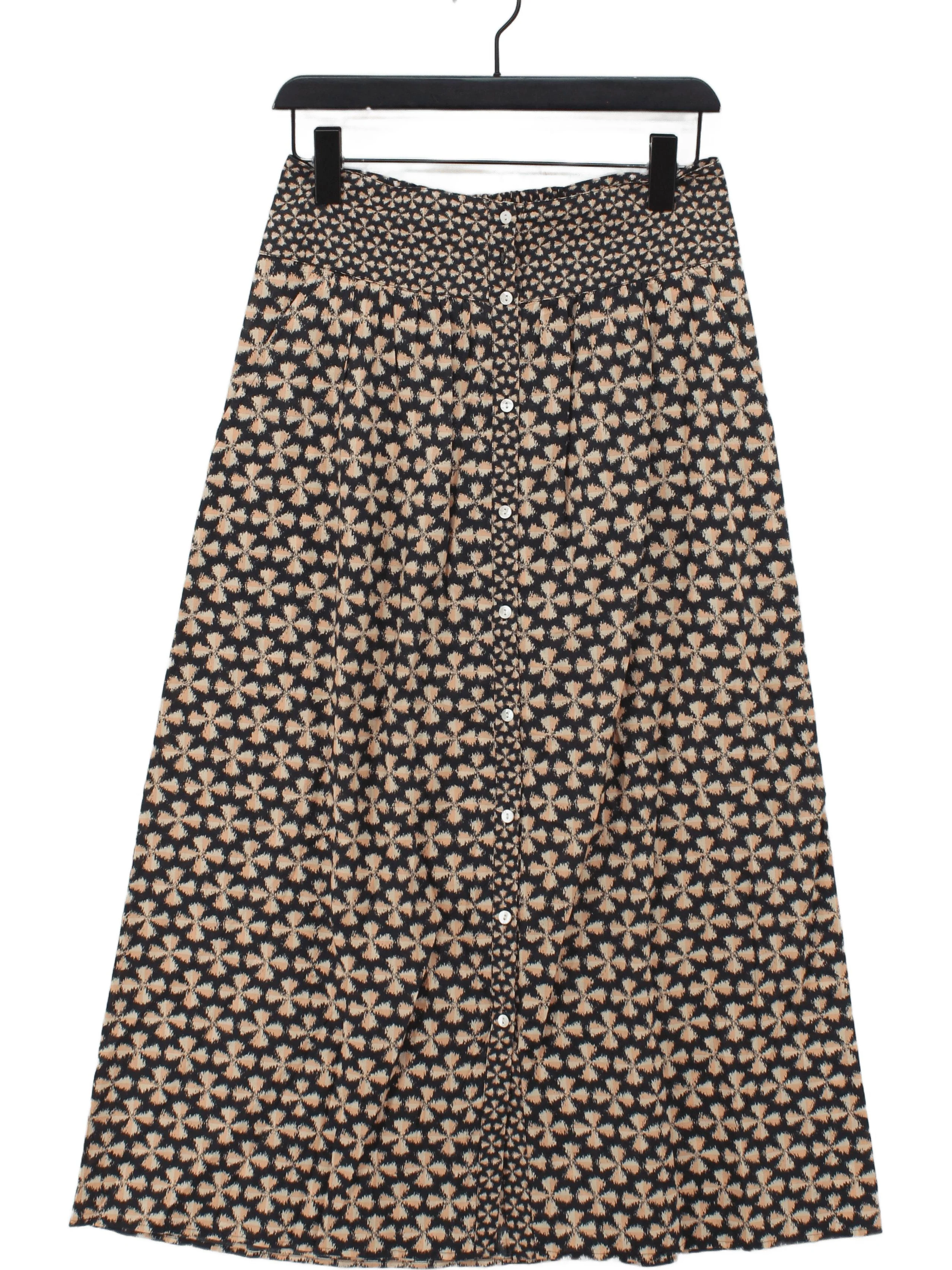 Ba&sh Women's Midi Skirt W 30 in Multi Geometric 100% Cotton Midi A-Line