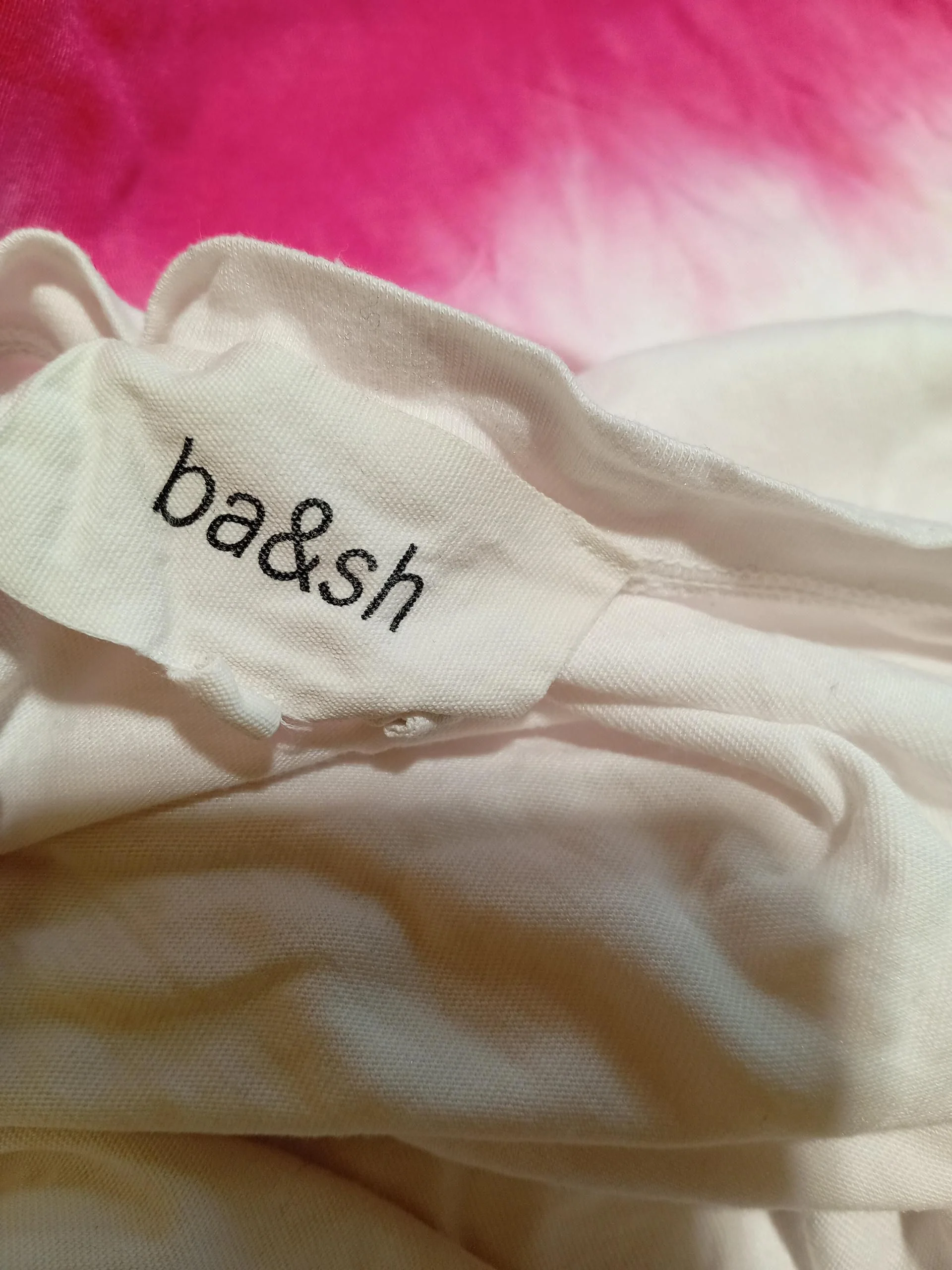 Ba&sh Women's T-Shirt S White Lyocell Modal with Cotton Basic - Image 5